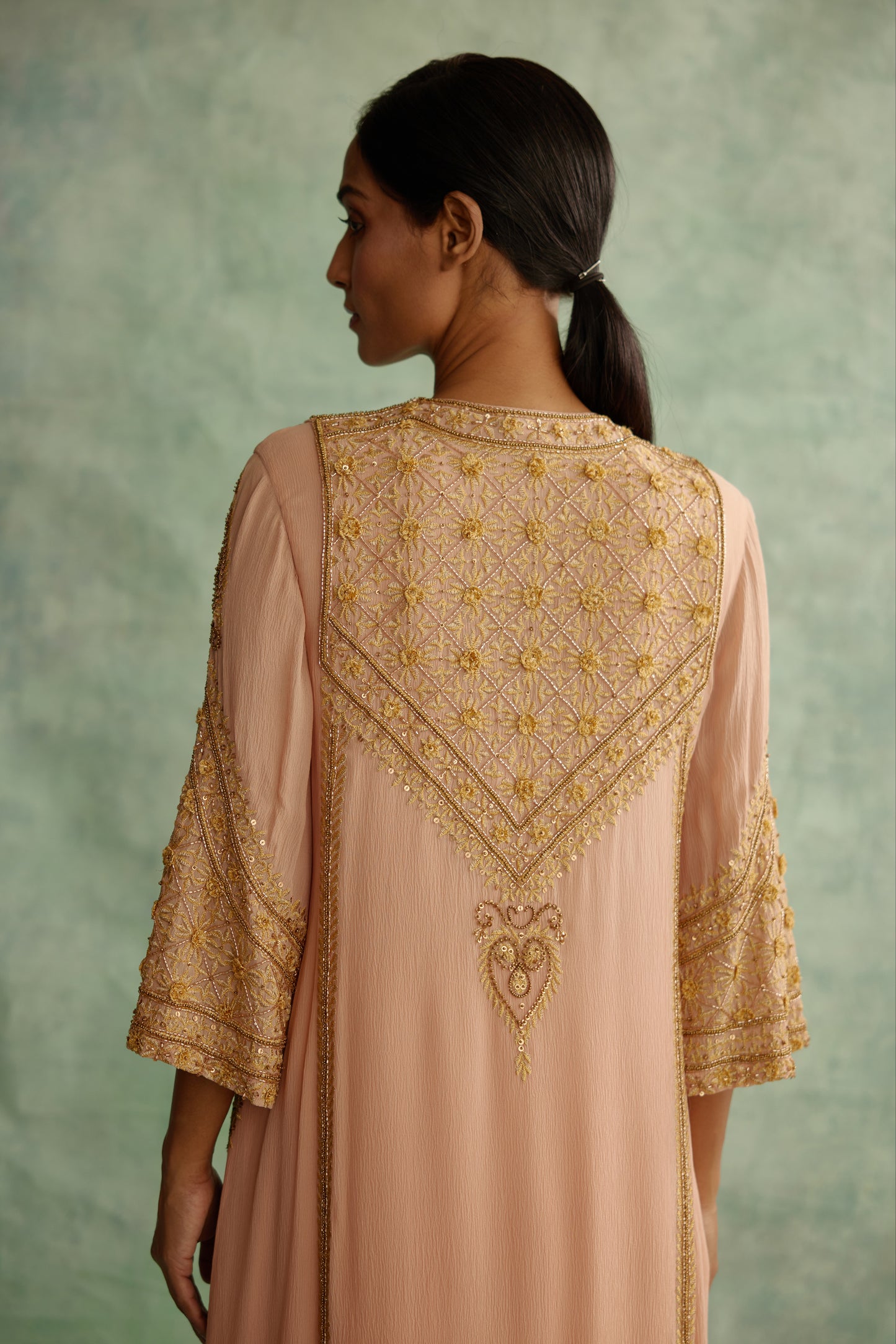 Kurta Set in Zari and Sequin Embroidery