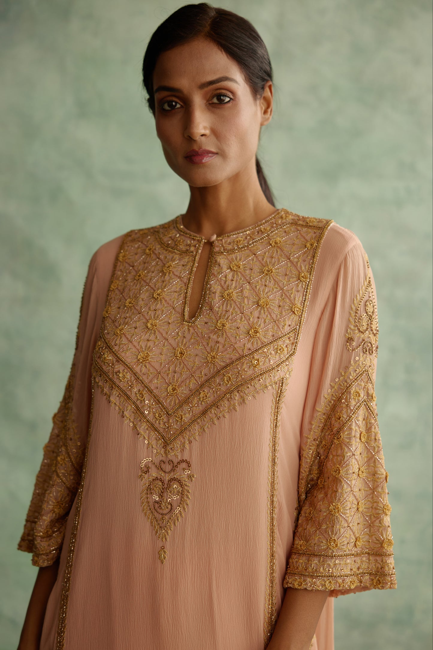 Kurta Set in Zari and Sequin Embroidery