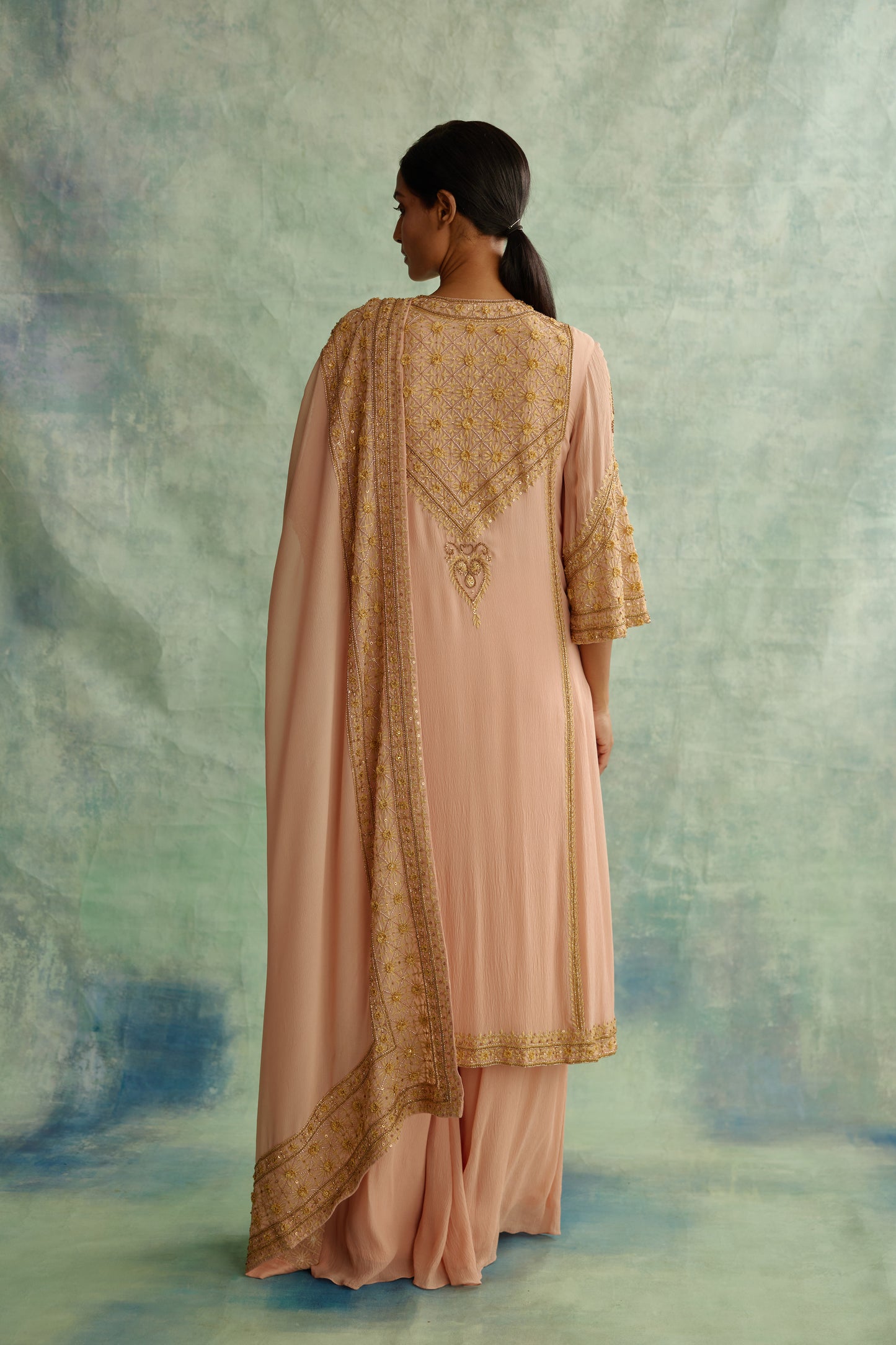 Kurta Set in Zari and Sequin Embroidery