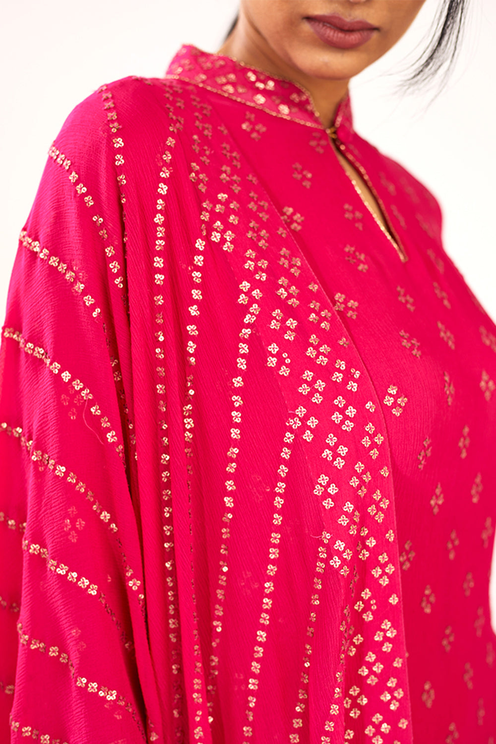 Gharara Set with Bandini inspired gold sequins