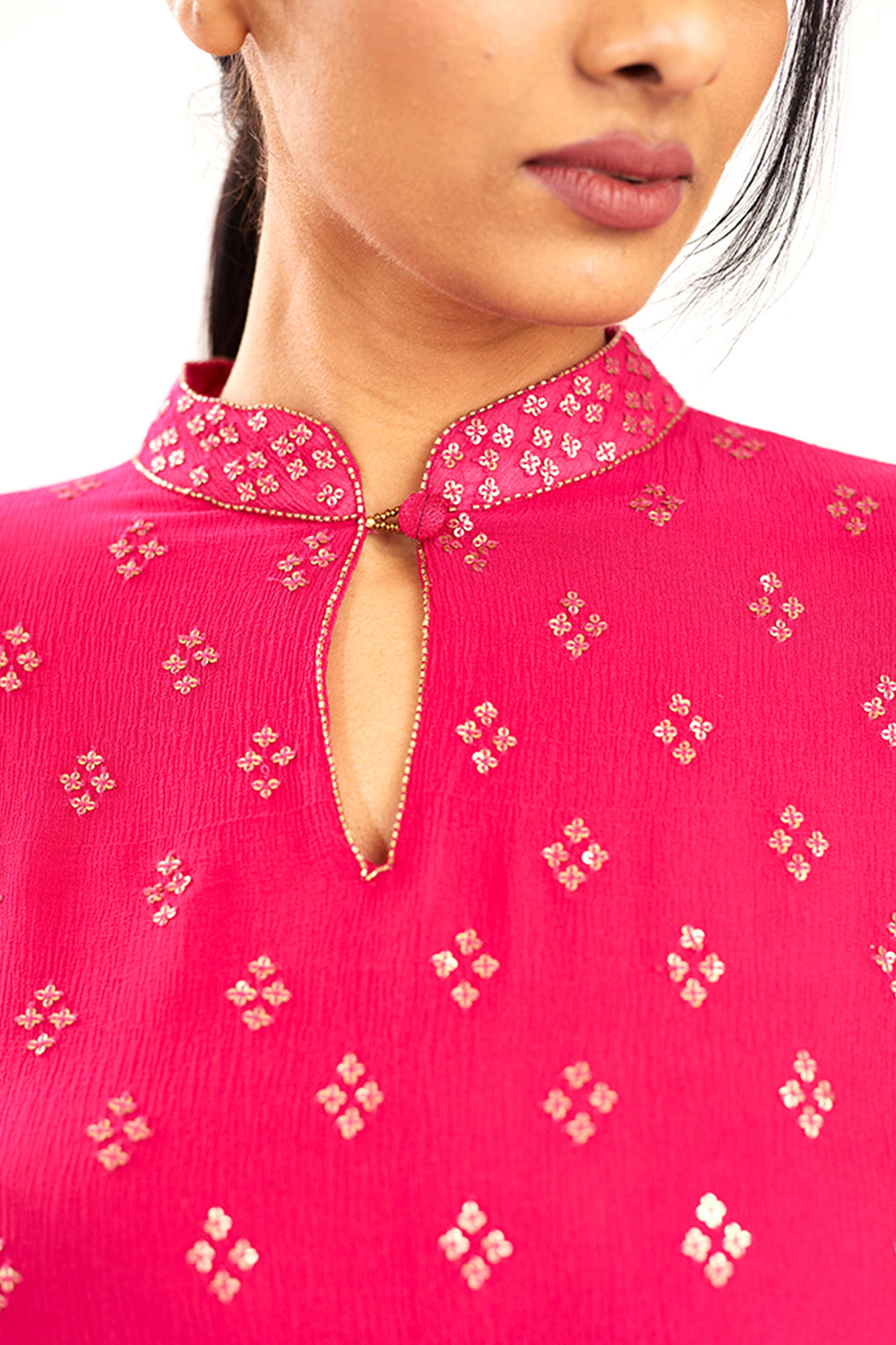 Gharara Set with Bandini inspired gold sequins