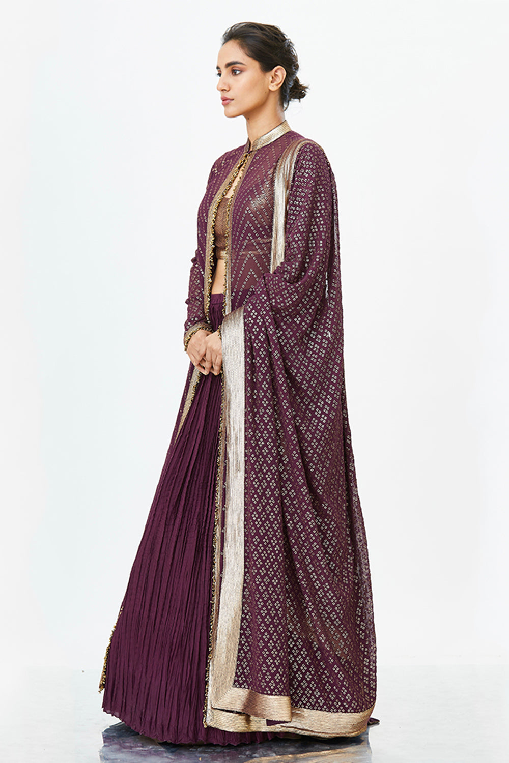 Jacket Set in Sequins Embroidery