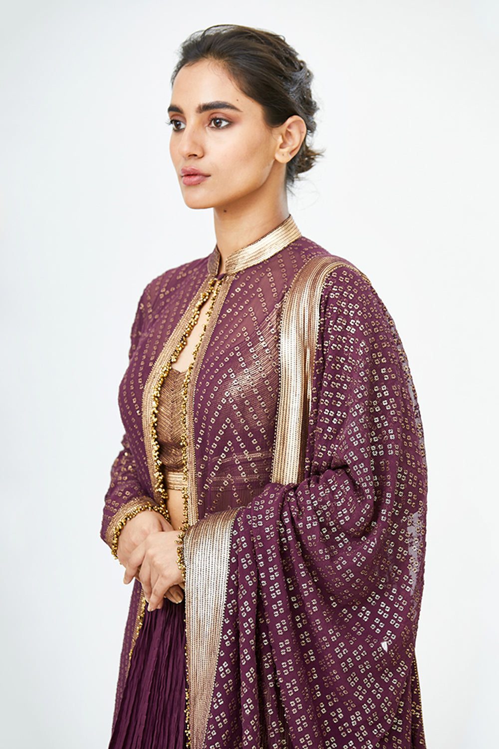 Jacket Set in Sequins Embroidery