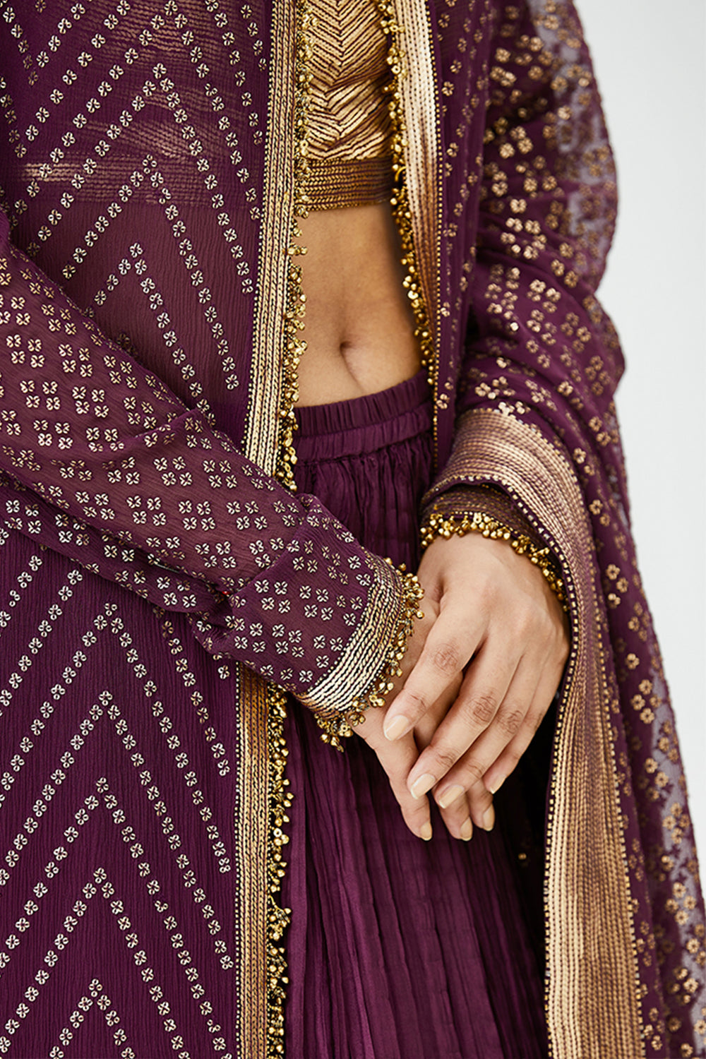 Jacket Set in Sequins Embroidery