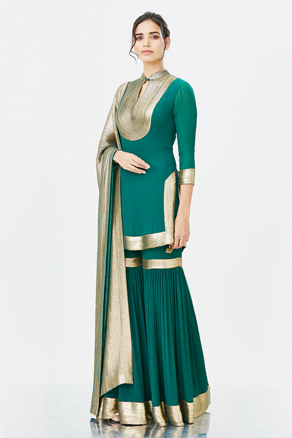 Gharara Set with Sheeted Sequins Embroidery