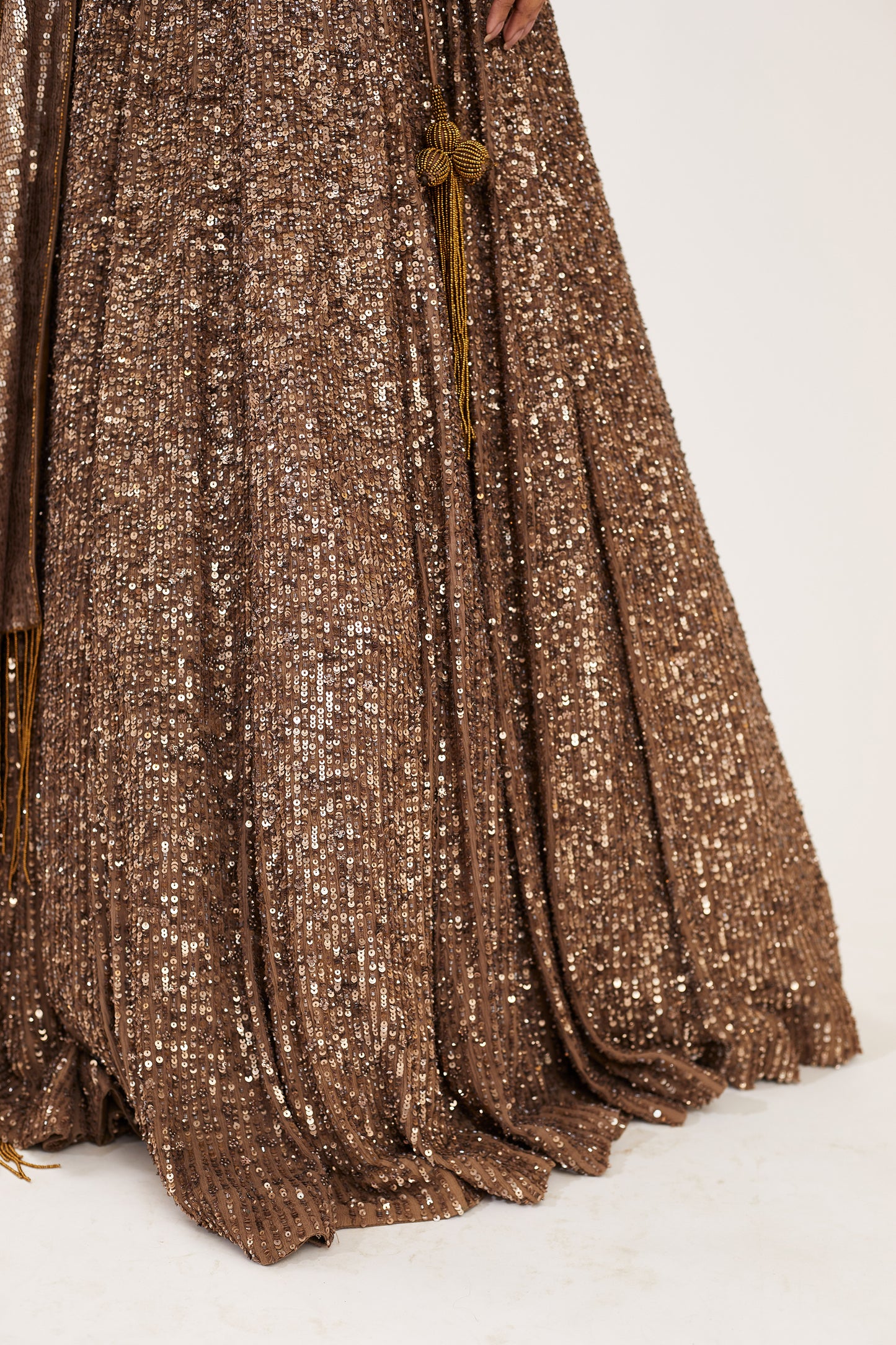 Lehenga Set in all over Line Sequin Embroidery