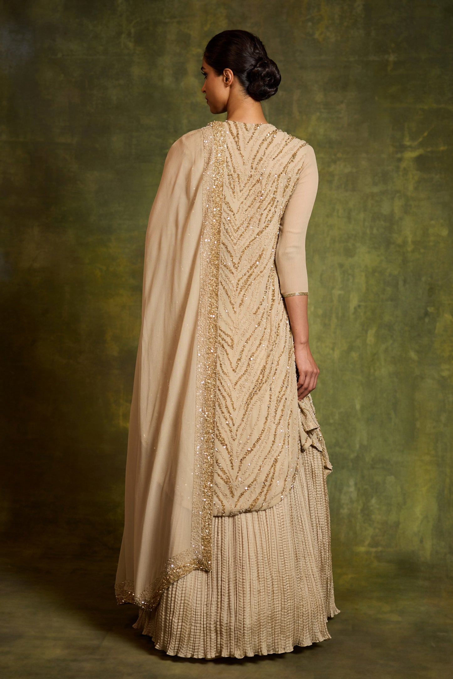 Kurta Set In Sequin Embroidery