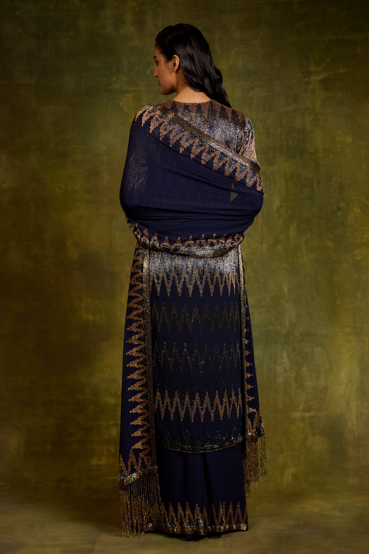 Kurta Set in Cutdana Embroidery