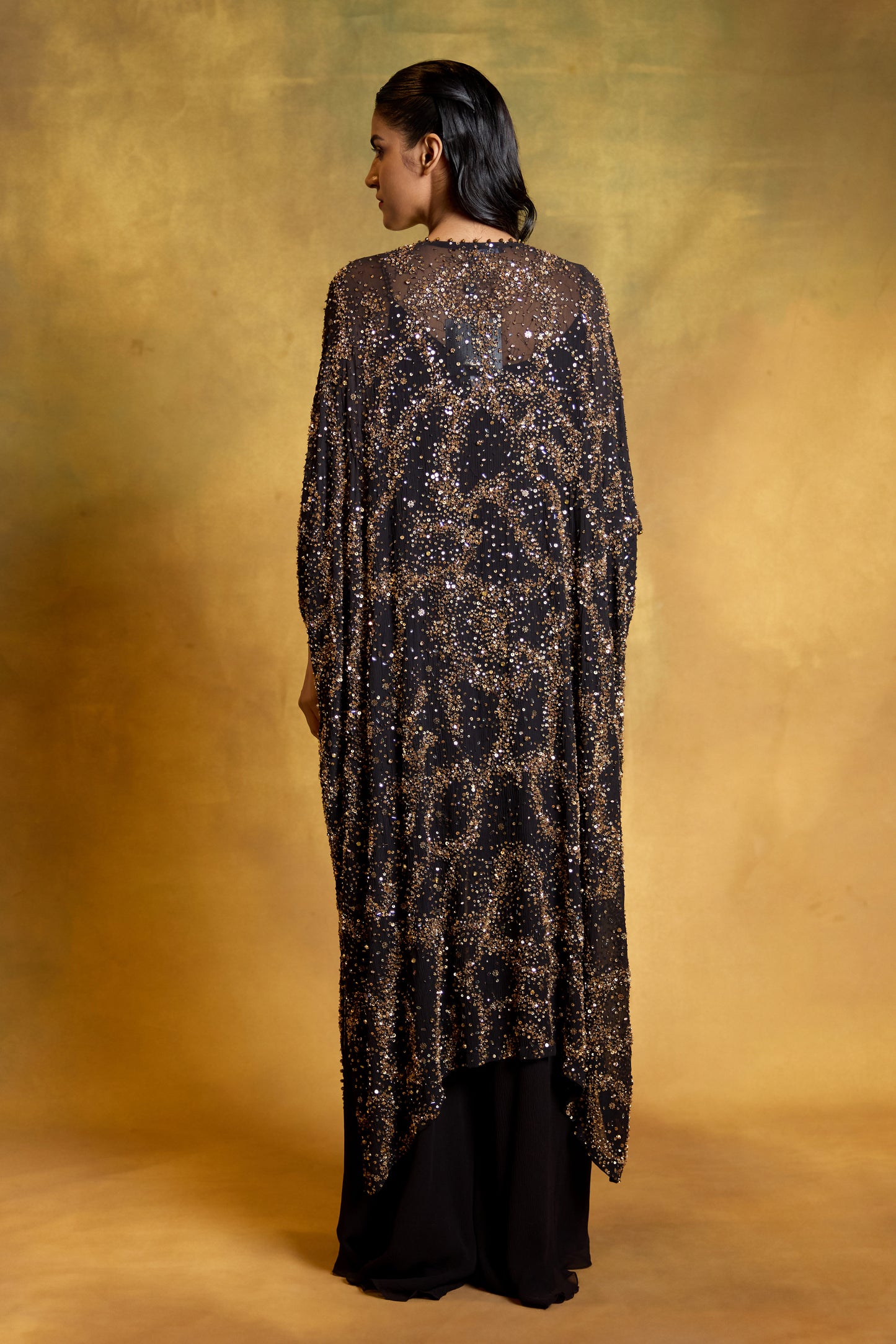 Kaftan Set in Sequin Sprinkle & Stone Work
