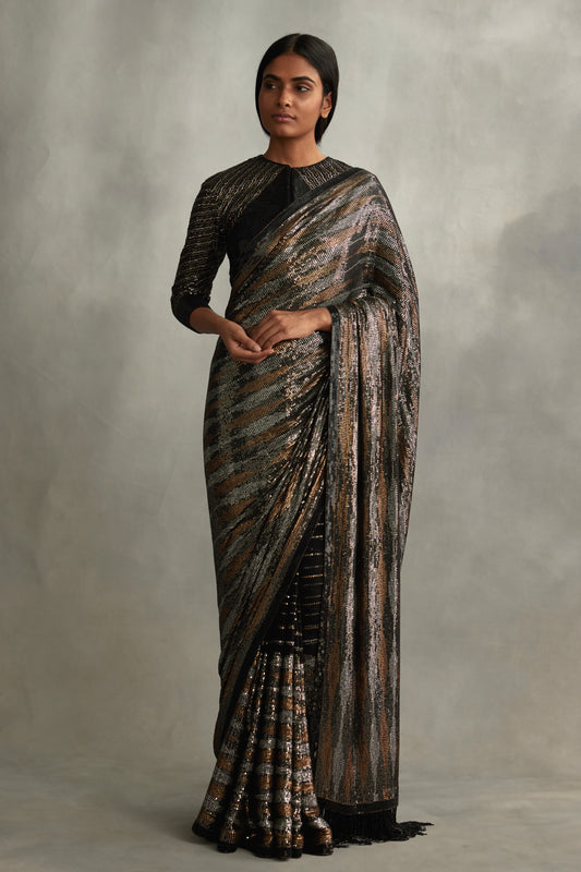 Sari Set with Sequin Embroidery