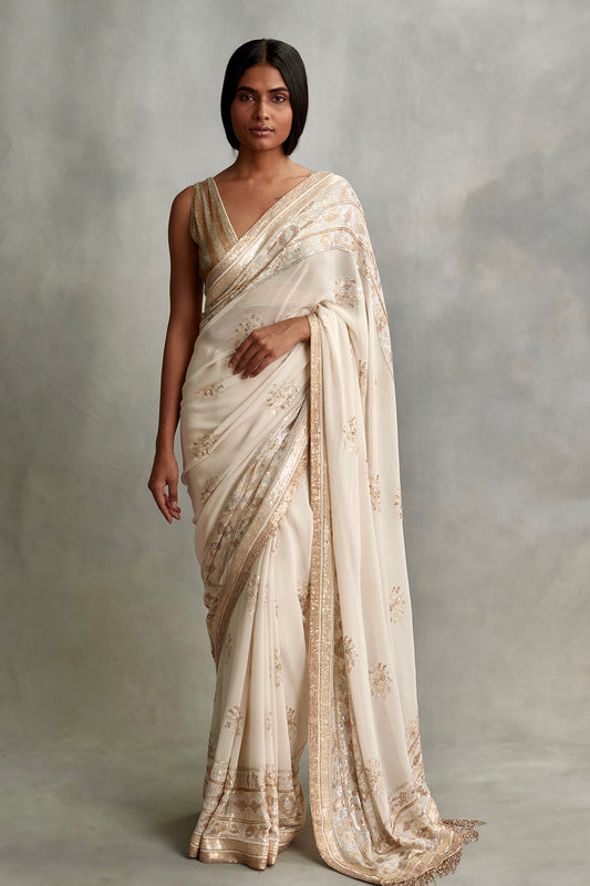 Sari Set in Small Sequin Embroidery
