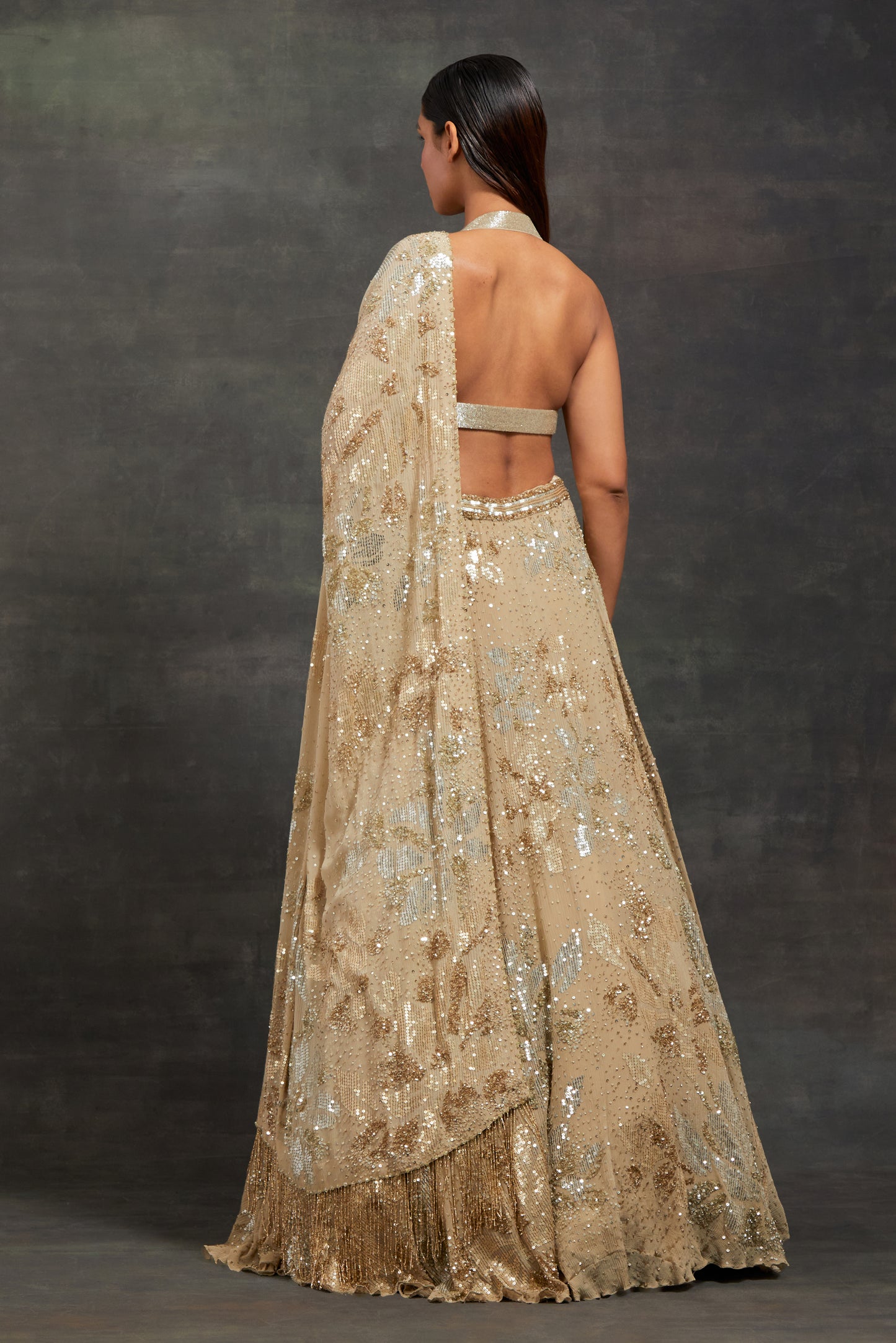 Lehenga Set in Delicate Floral Sprinkle Embroidery