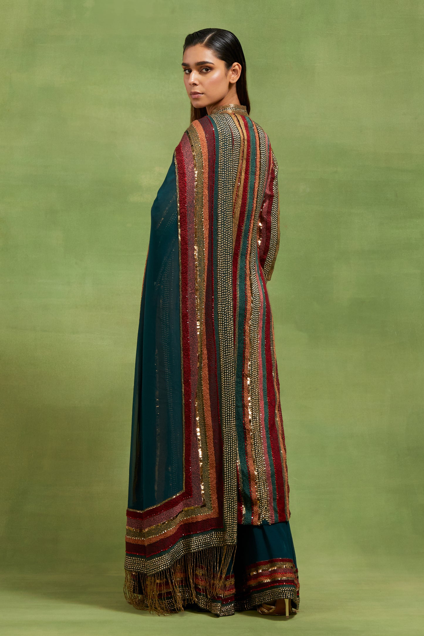 Kurta Set In Dhari Thread and Sequin Embroidery