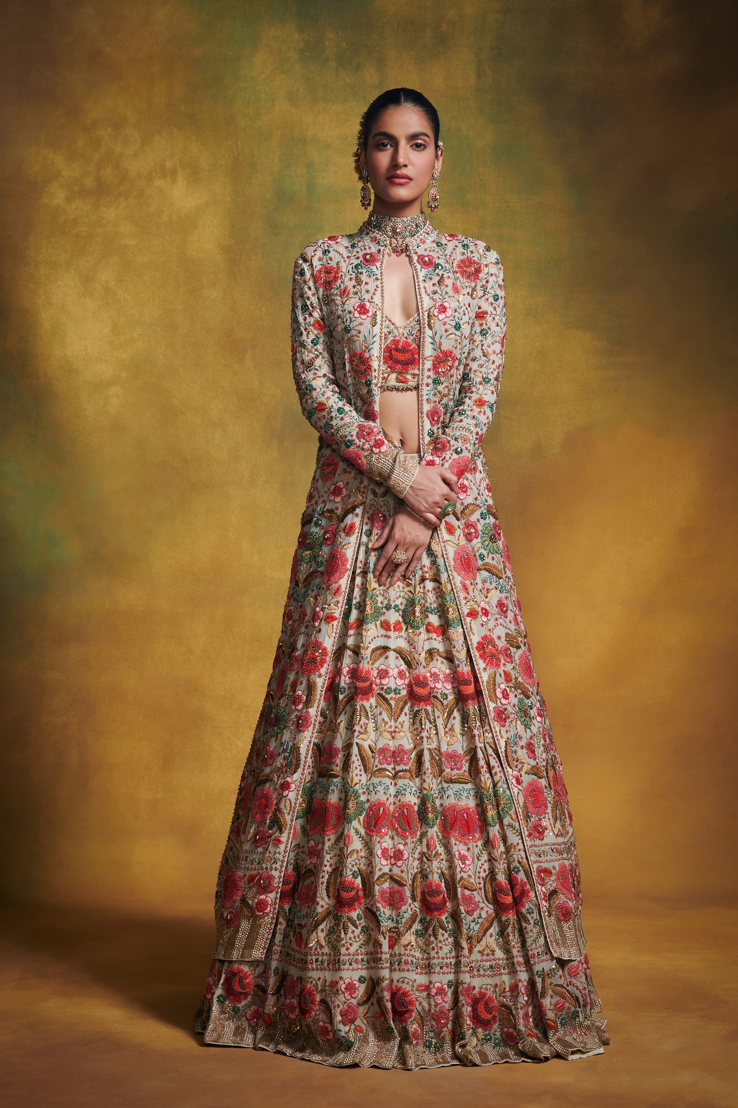 Lehenga with a Blouse and Jacket- Price on request