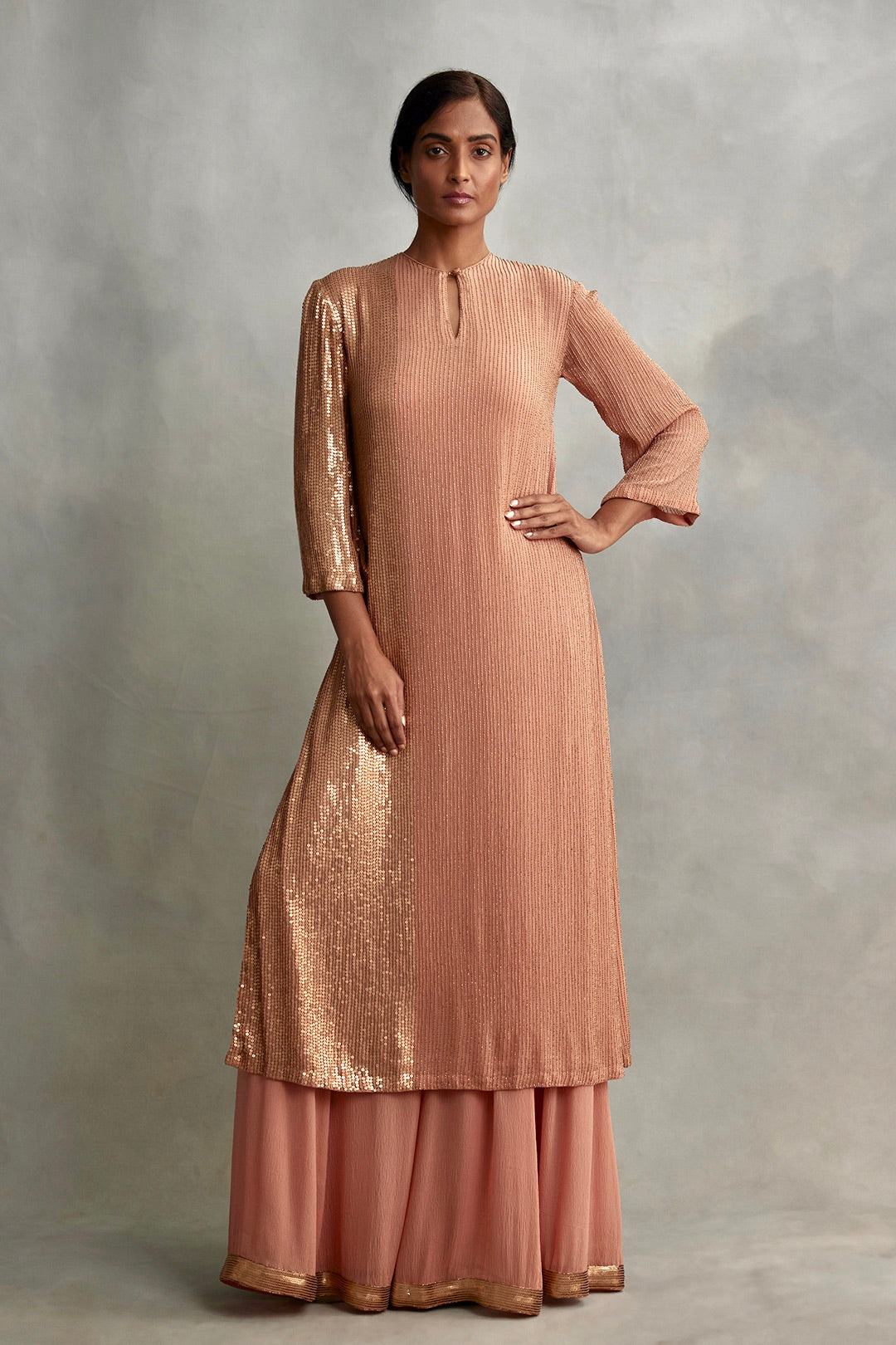 Kurta Set in beadwork and sequin embroidery