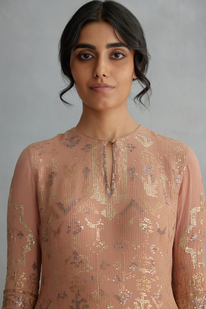 Gharara Set in Small Sequin Embroidery