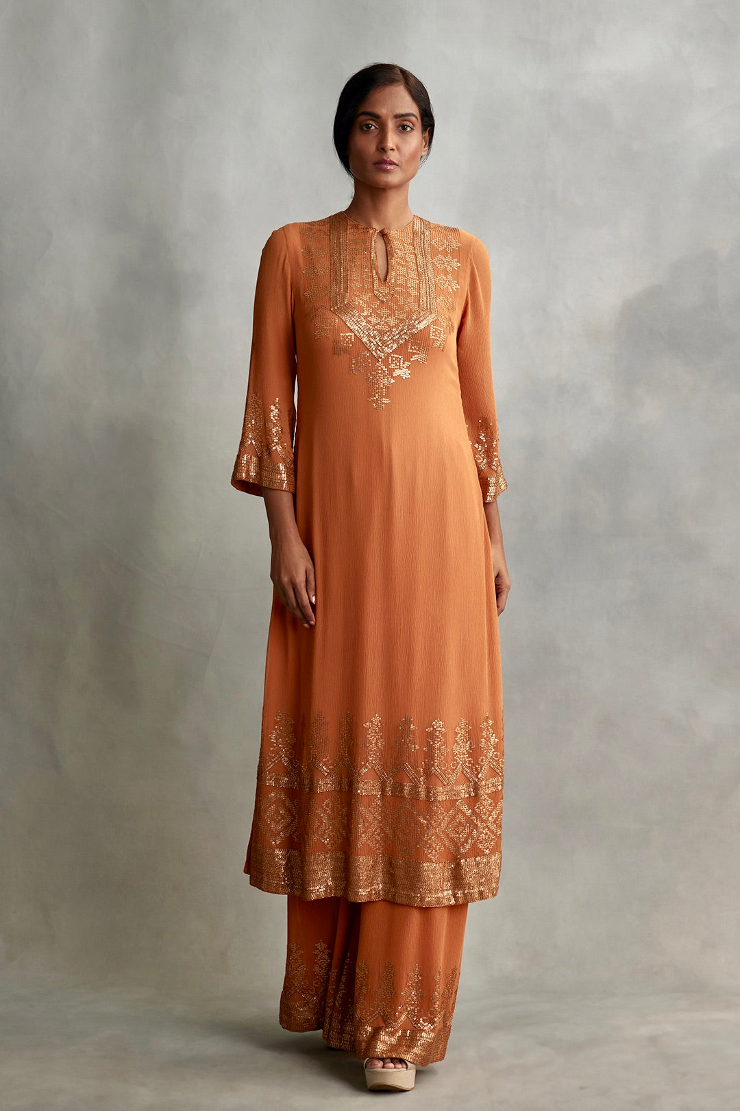 Kurta Set in small sequin embroidery