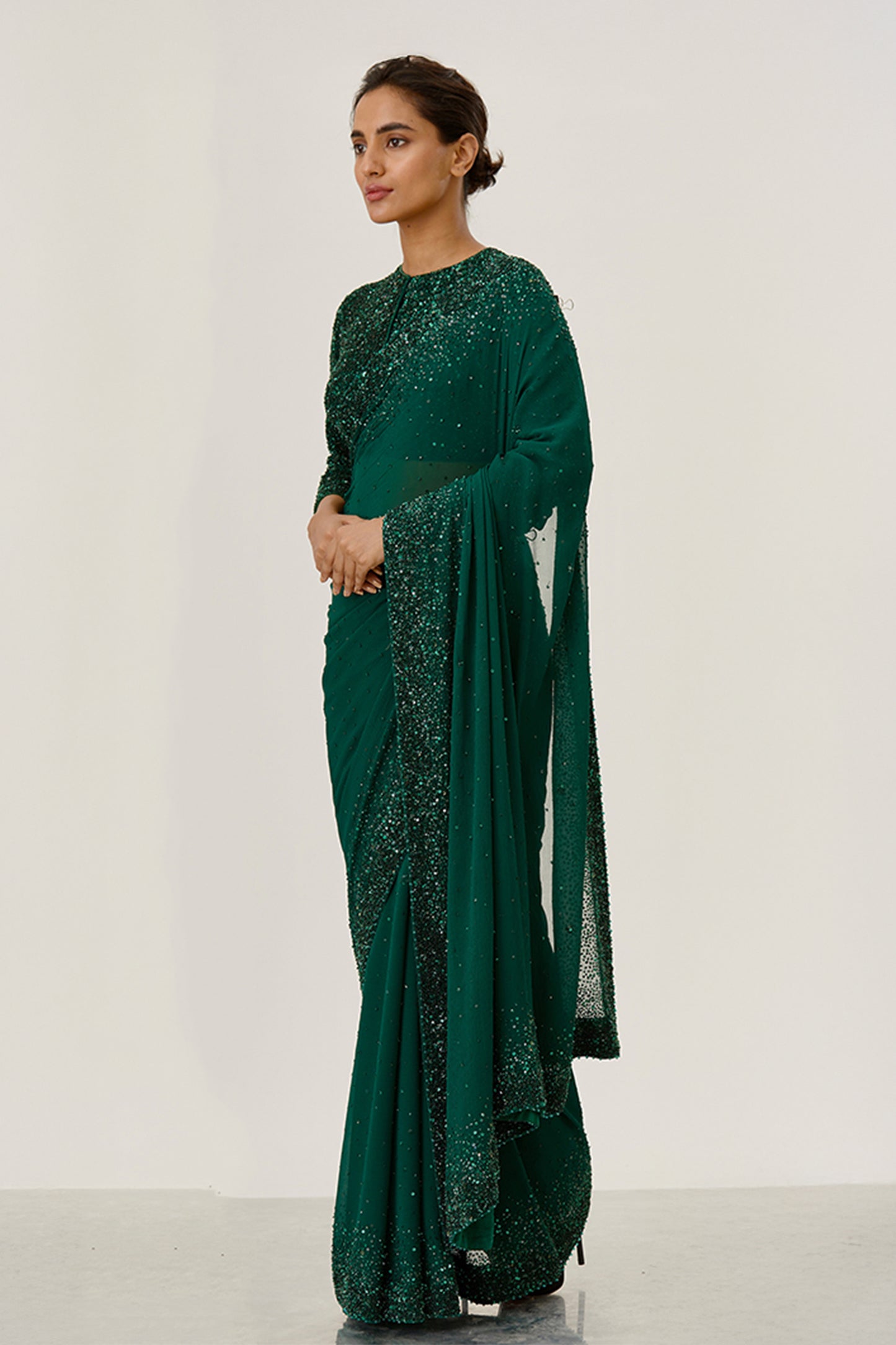 Sari Set with Tonal Sequins embroidery