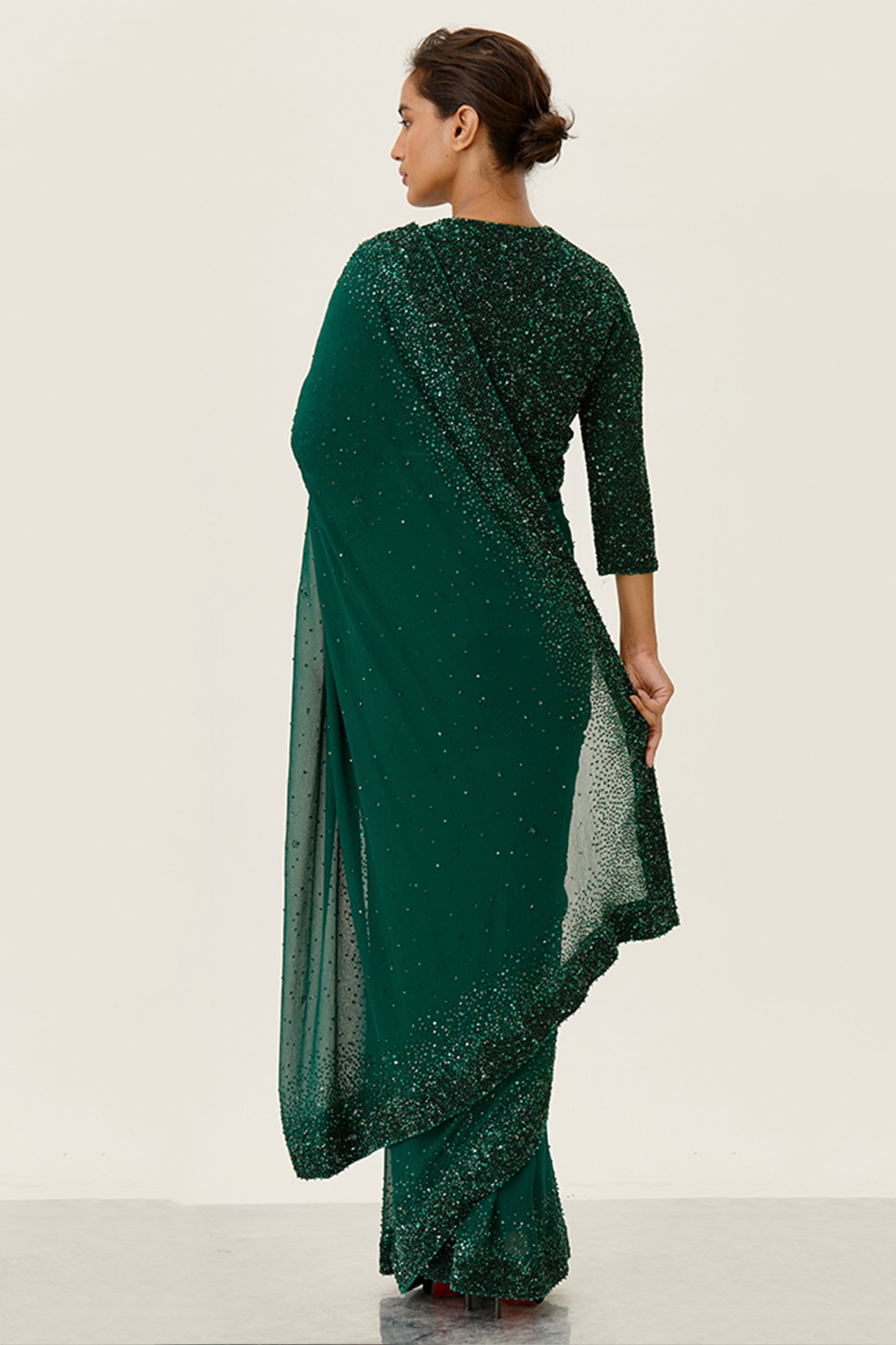 Sari Set with Tonal Sequins embroidery