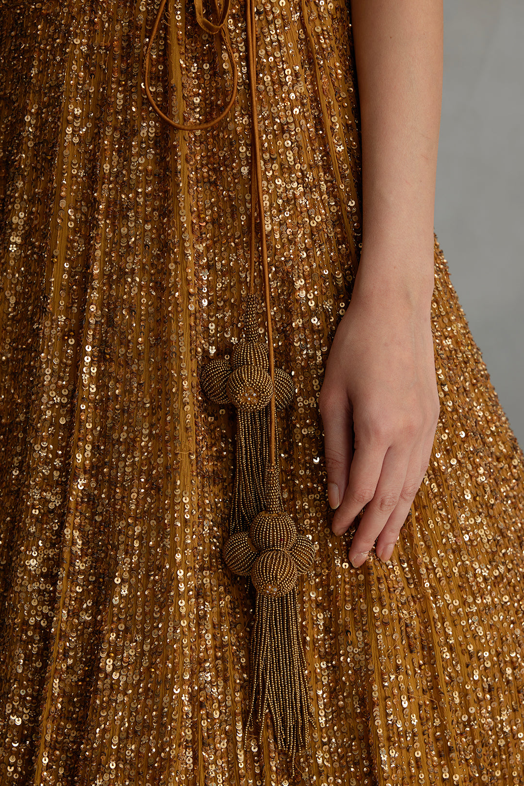 Lehenga Set in all over Line Sequin Embroidery