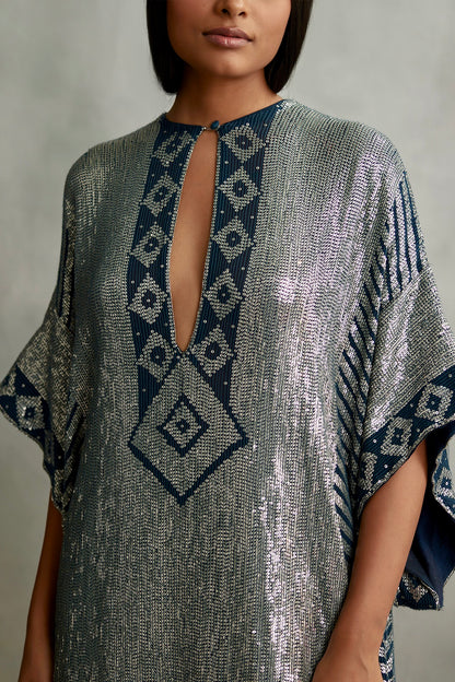 Kaftan set in Small Sequin Embroidery
