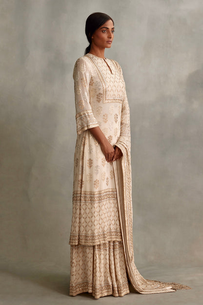 Kurta Set in lustrous small sequin embroidery