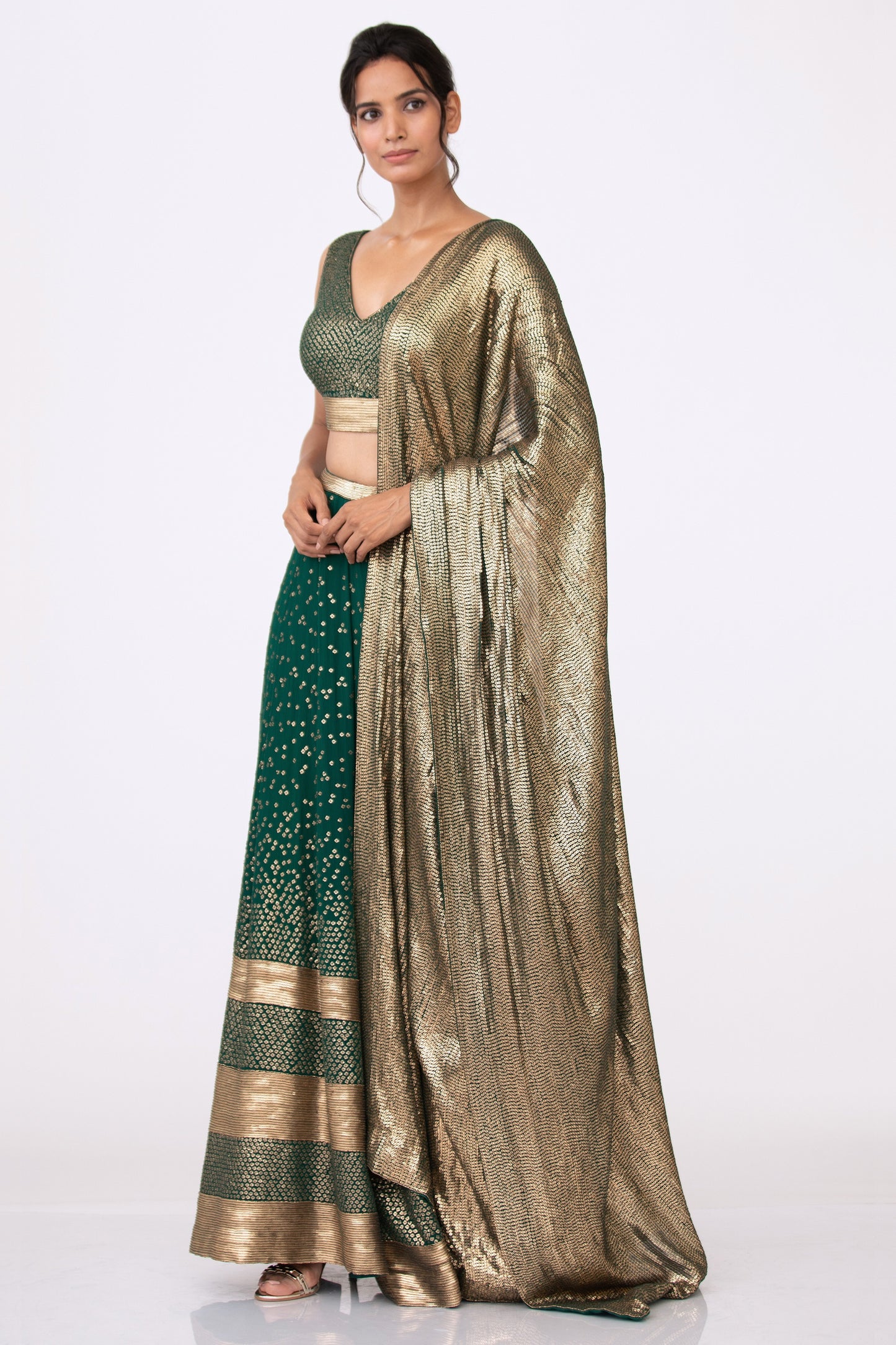 Lehenga Set in Bandini Inspired Sequin Embroidery