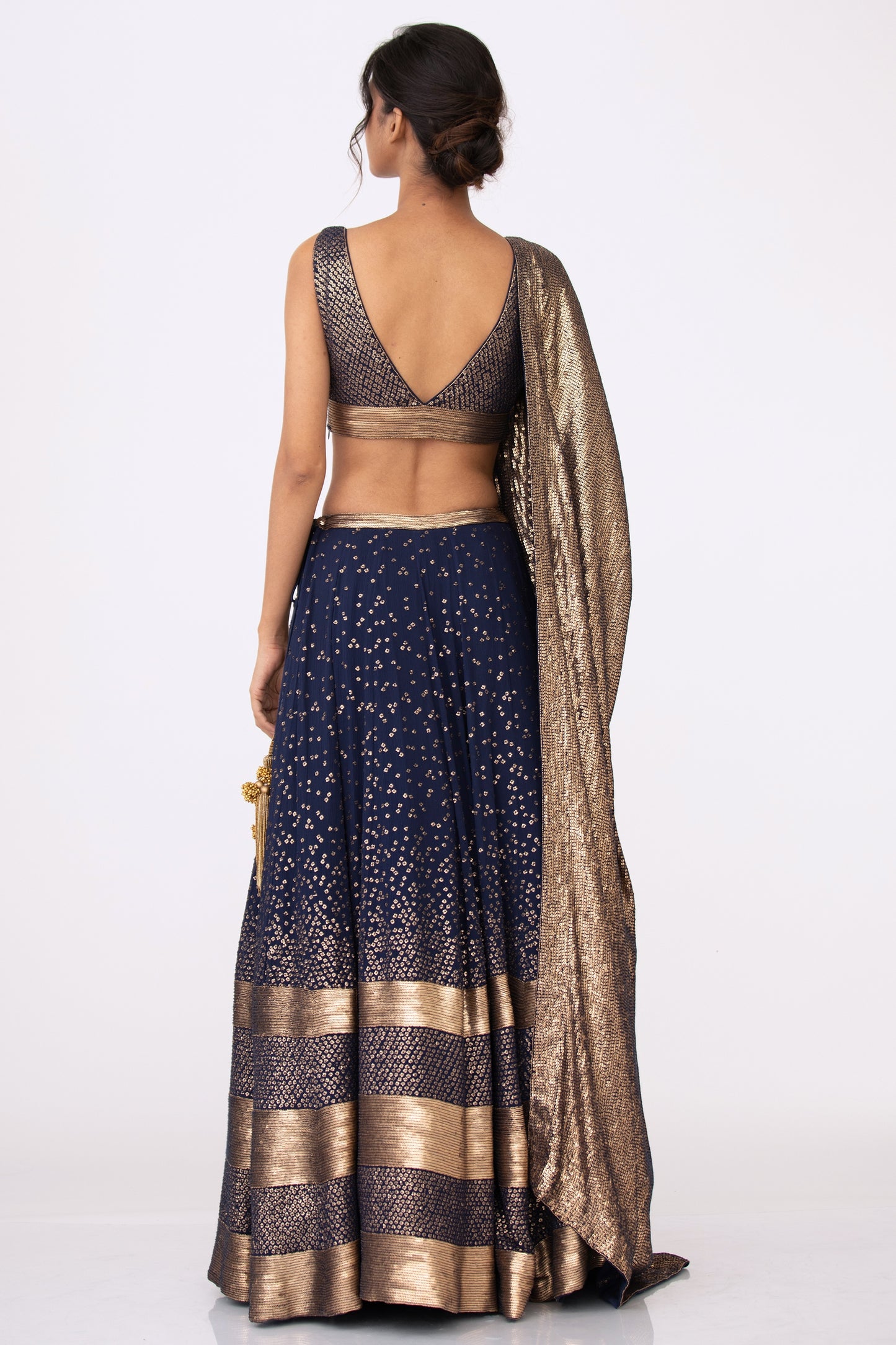 Lehenga Set in Bandini Inspired Sequin Embroidery