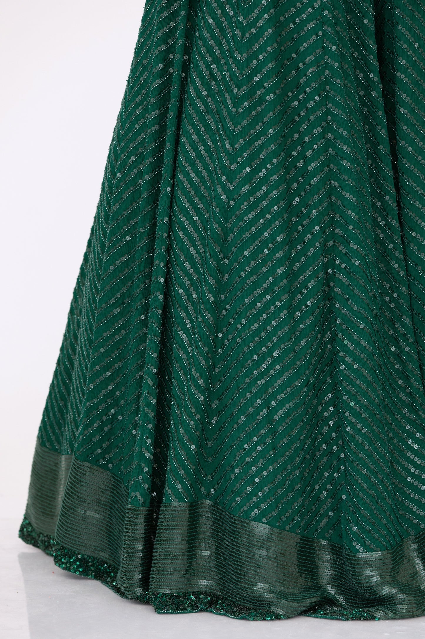 Lehenga Set in Tonal Sequin Embroidery
