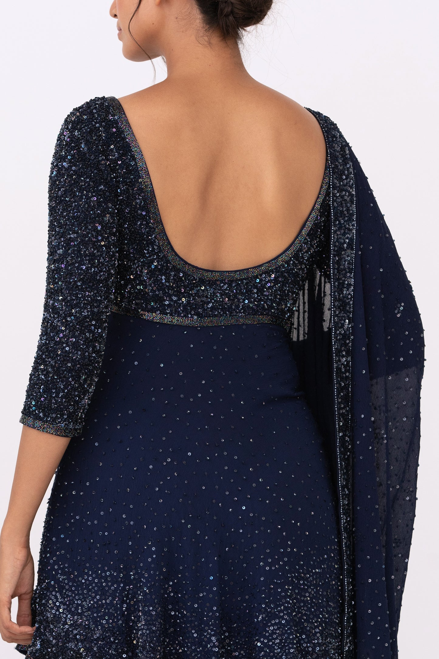 Gharara Set with Tonal Sprinkle Sequin Embroidery