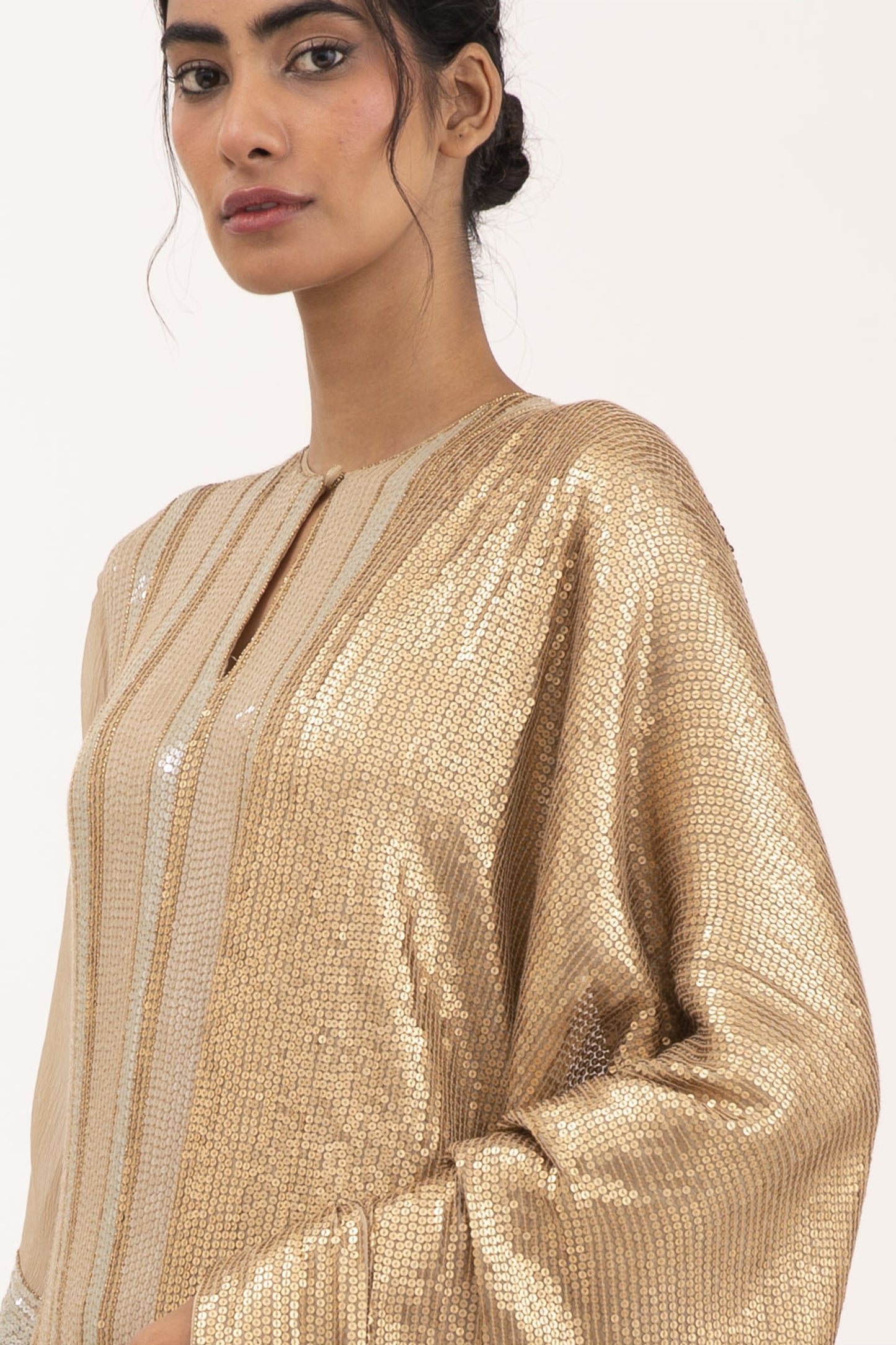 Kurta Set in Sheeted Sequin Embroidery