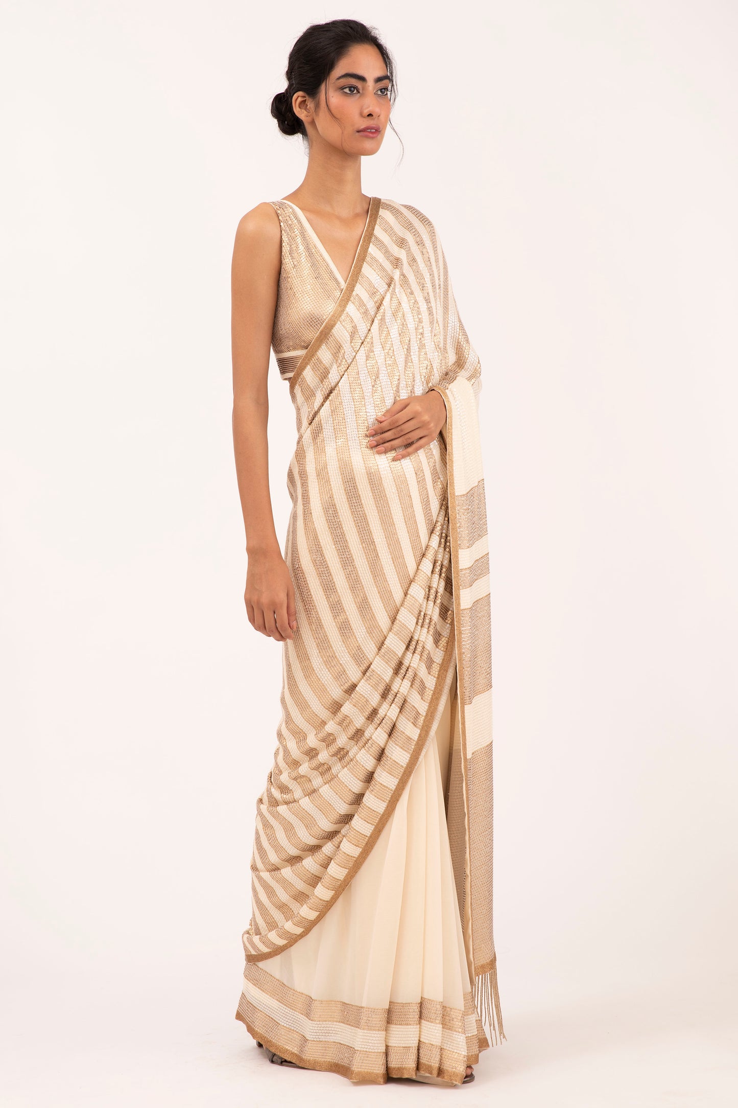 Sari Set in Sequin Embroidery