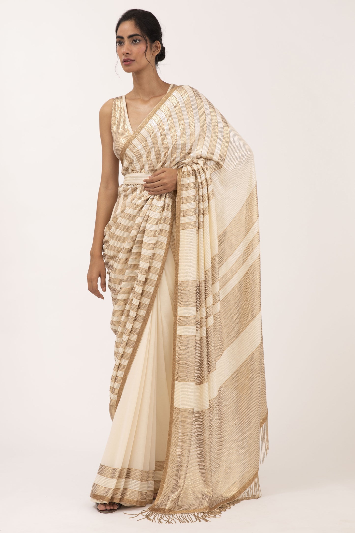 Sari Set in Sequin Embroidery