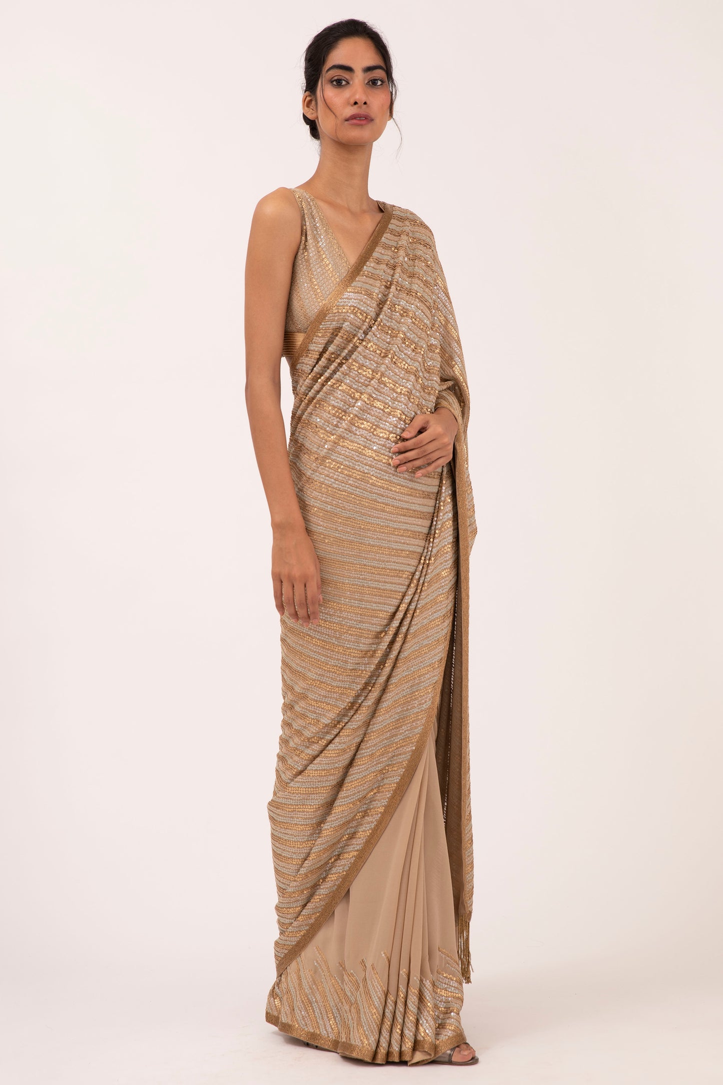 Sari Set in Sequin Embroidery