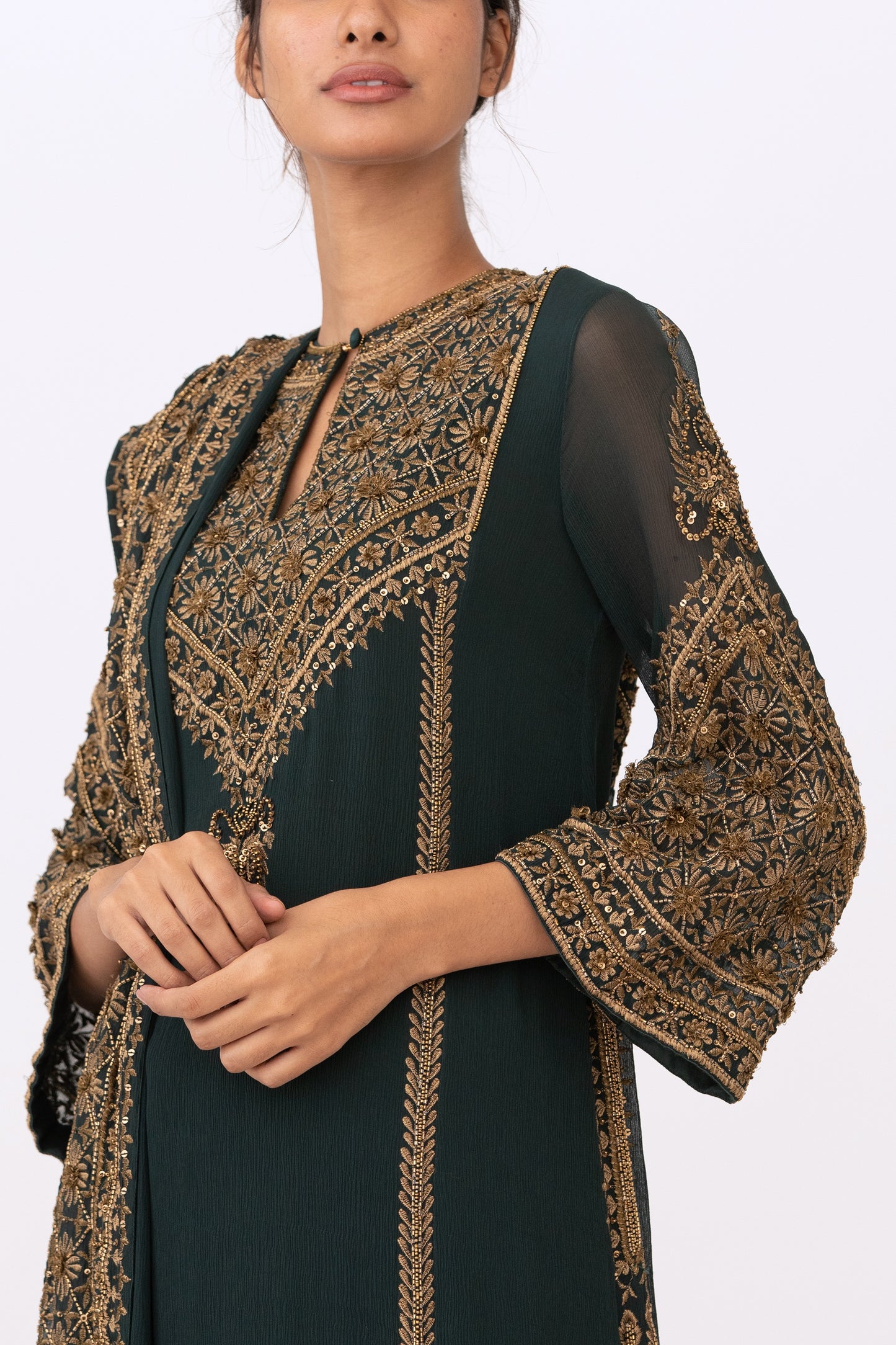 Kurta Set in Zari and Sequin Embroidery