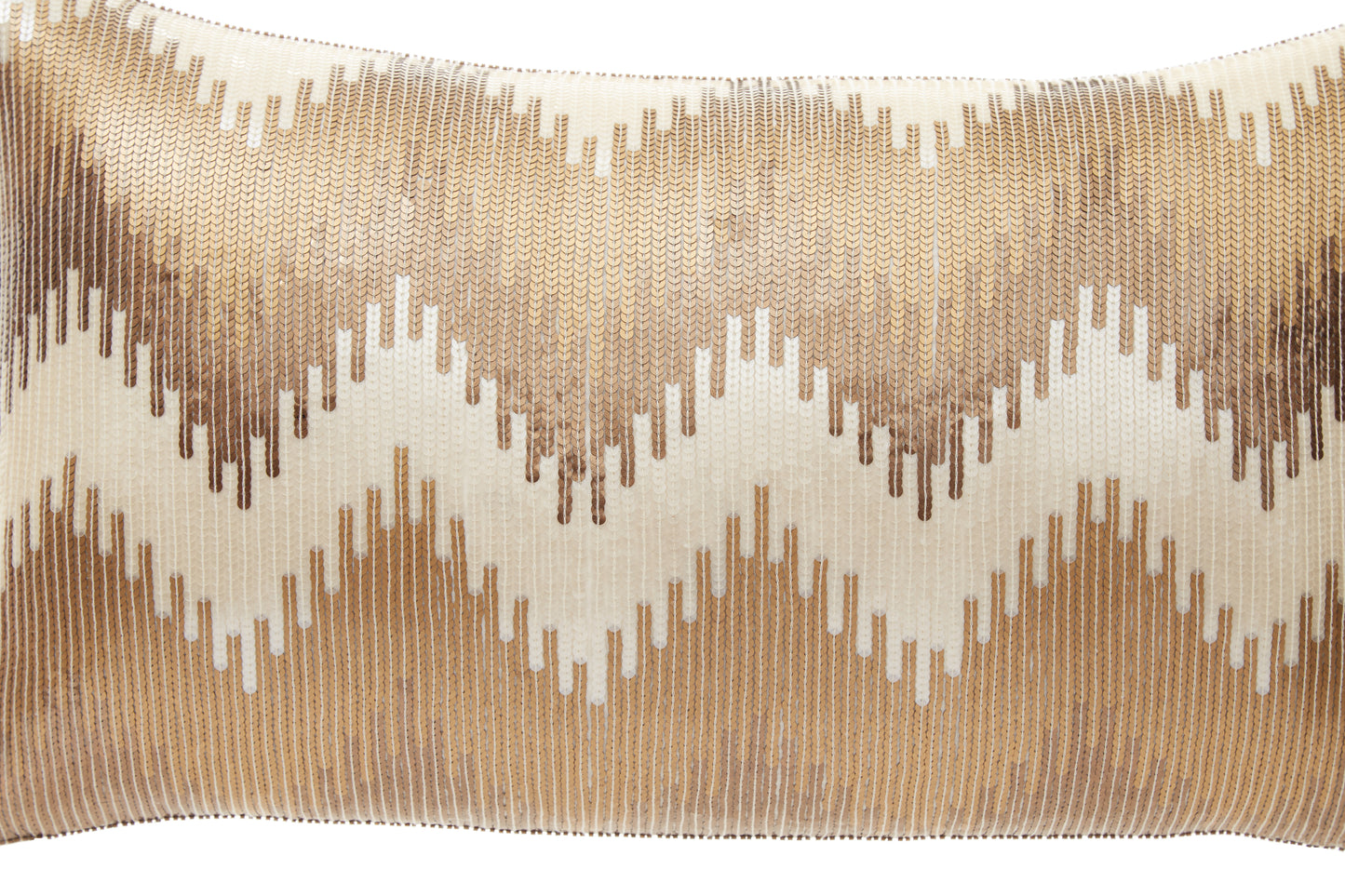 Nakul Sen White Organza Embroidered Cushion Cover With Filler Single Pc