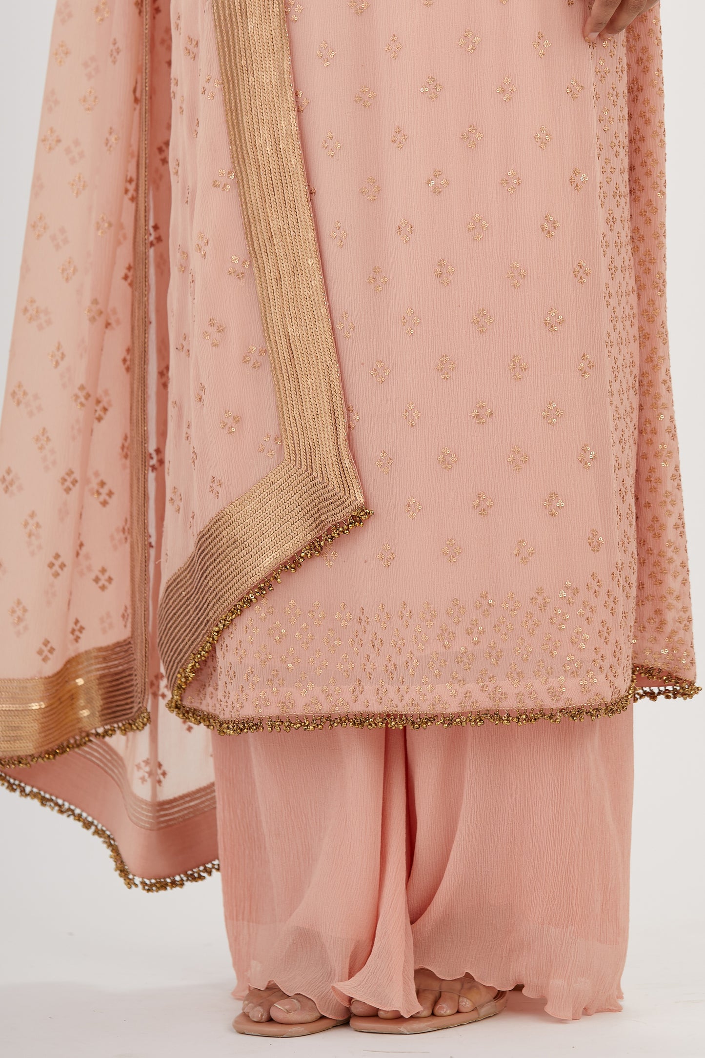 Kurta Set in Bandini Motif Sequin Embroidery