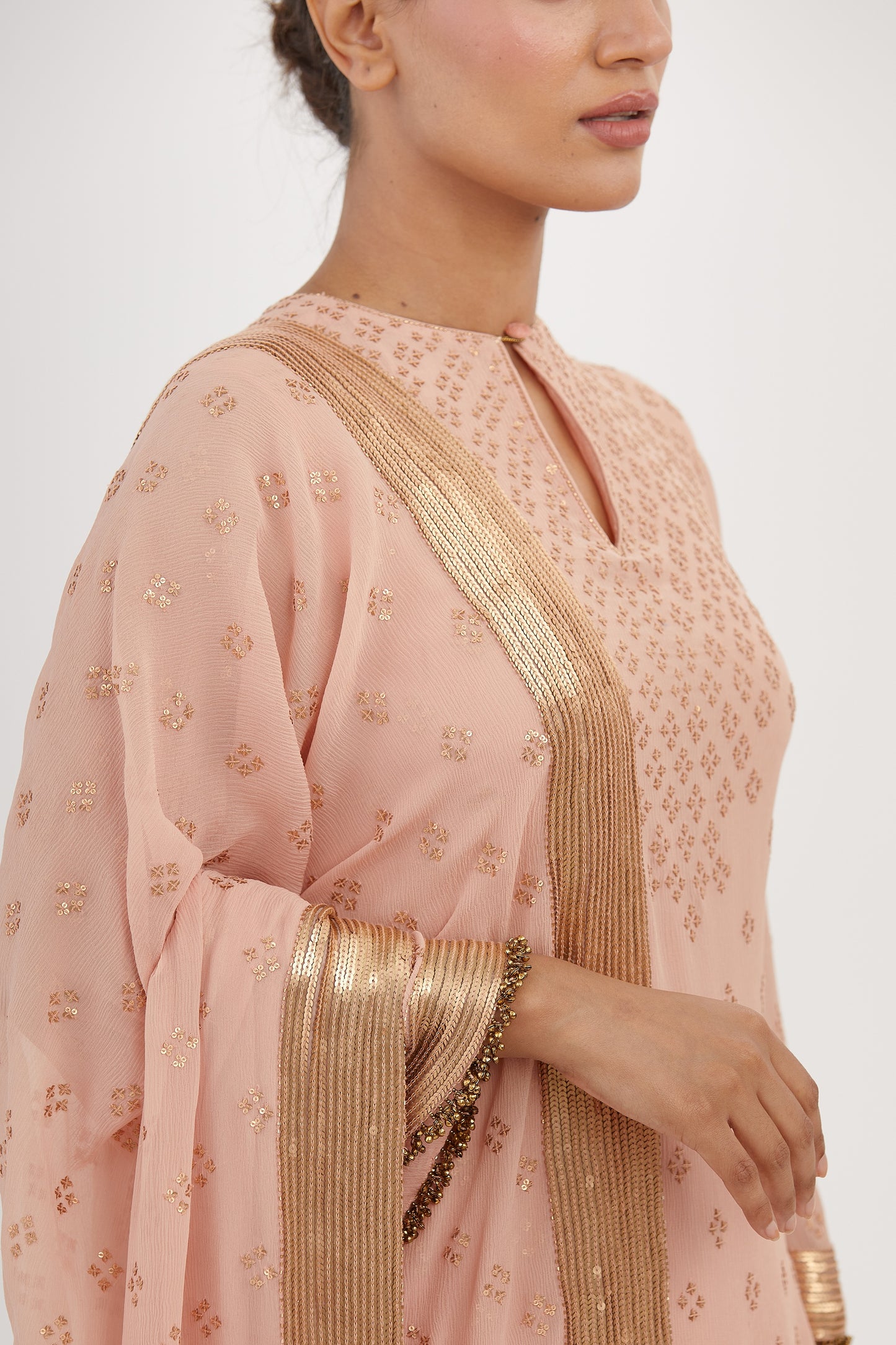 Kurta Set in Bandini Motif Sequin Embroidery