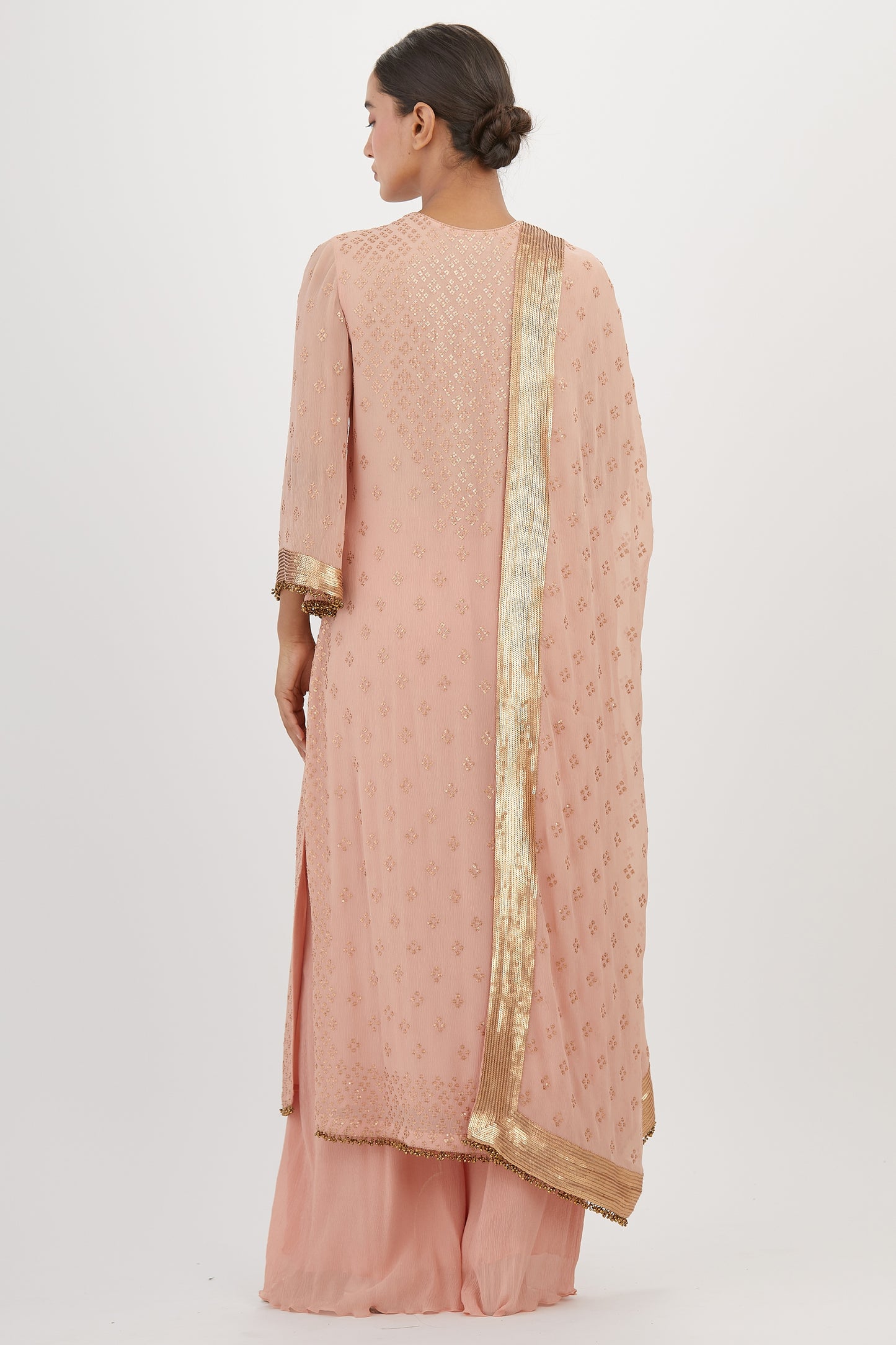Kurta Set in Bandini Motif Sequin Embroidery