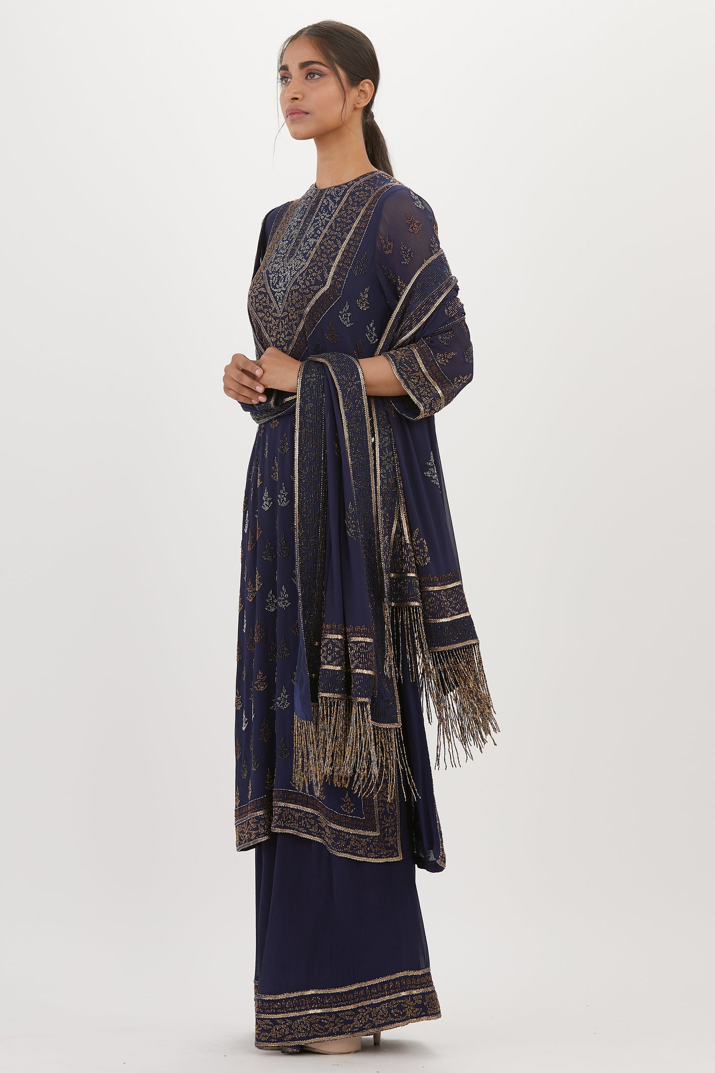 Kurta Set in Cutdana Embroidery