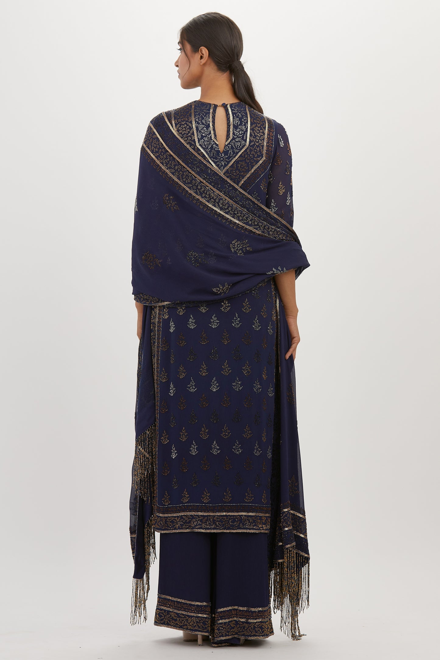 Kurta Set in Cutdana Embroidery