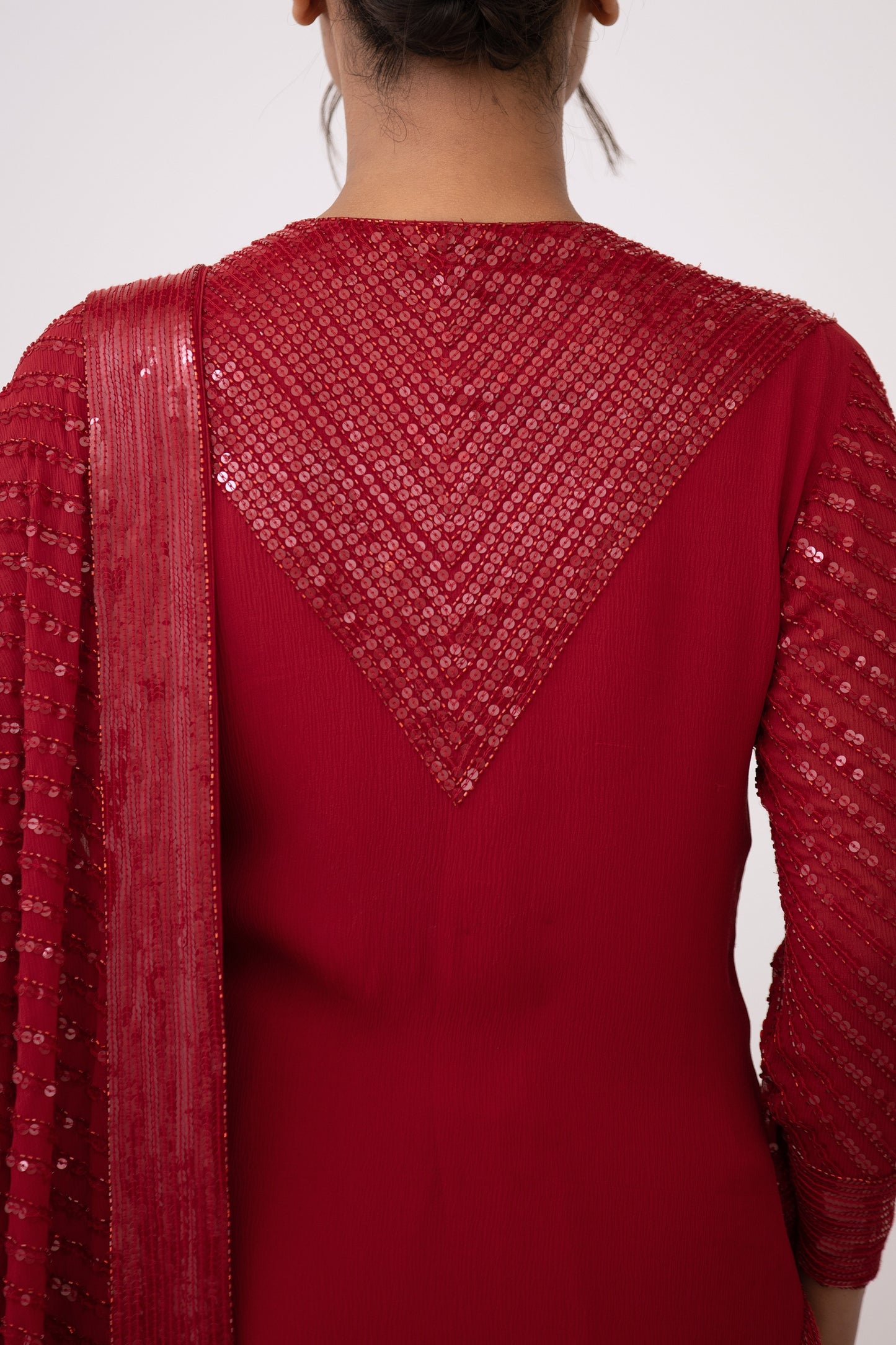 Gharara Set in Tonal Sequin Embroidery