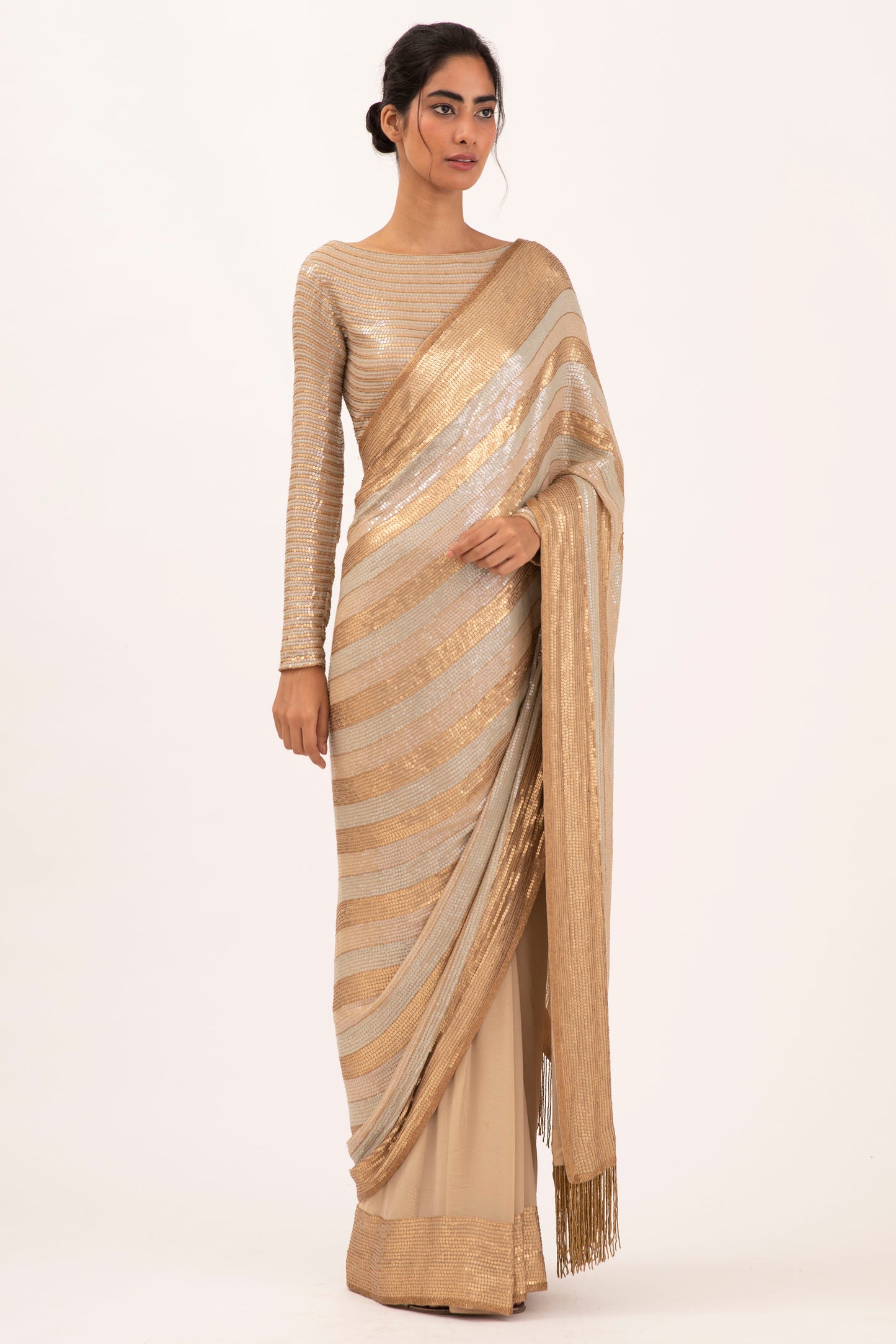 Sari Set in Sequin Embroidery