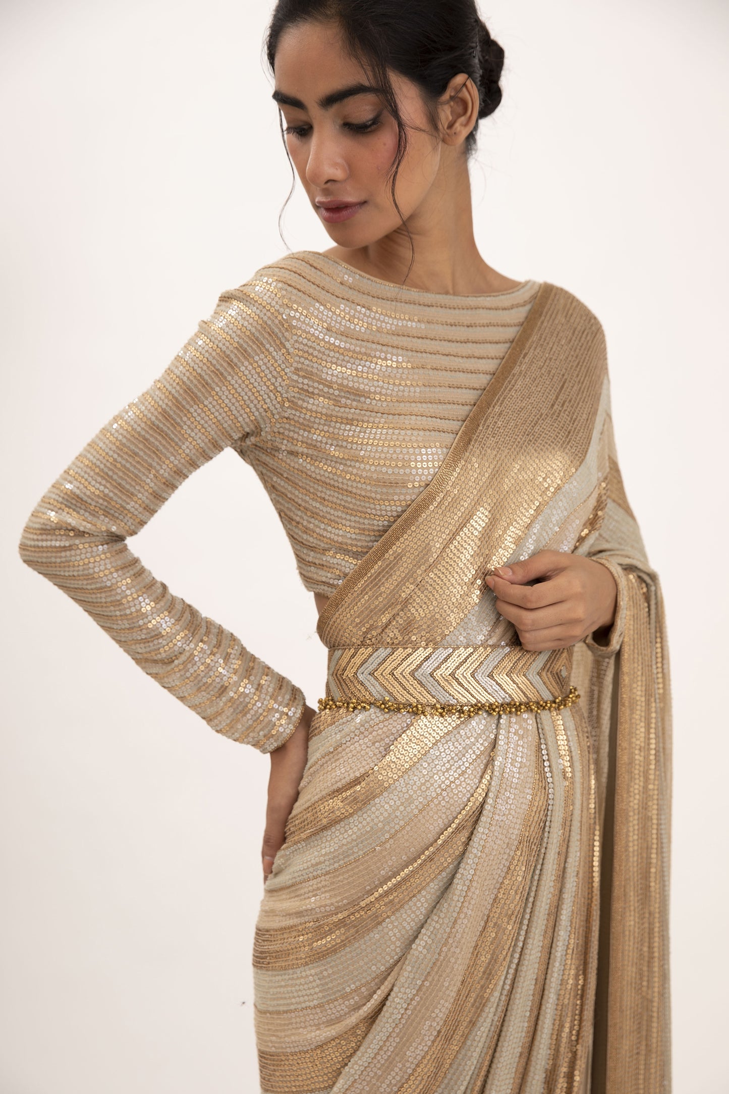 Sari Set in Sequin Embroidery