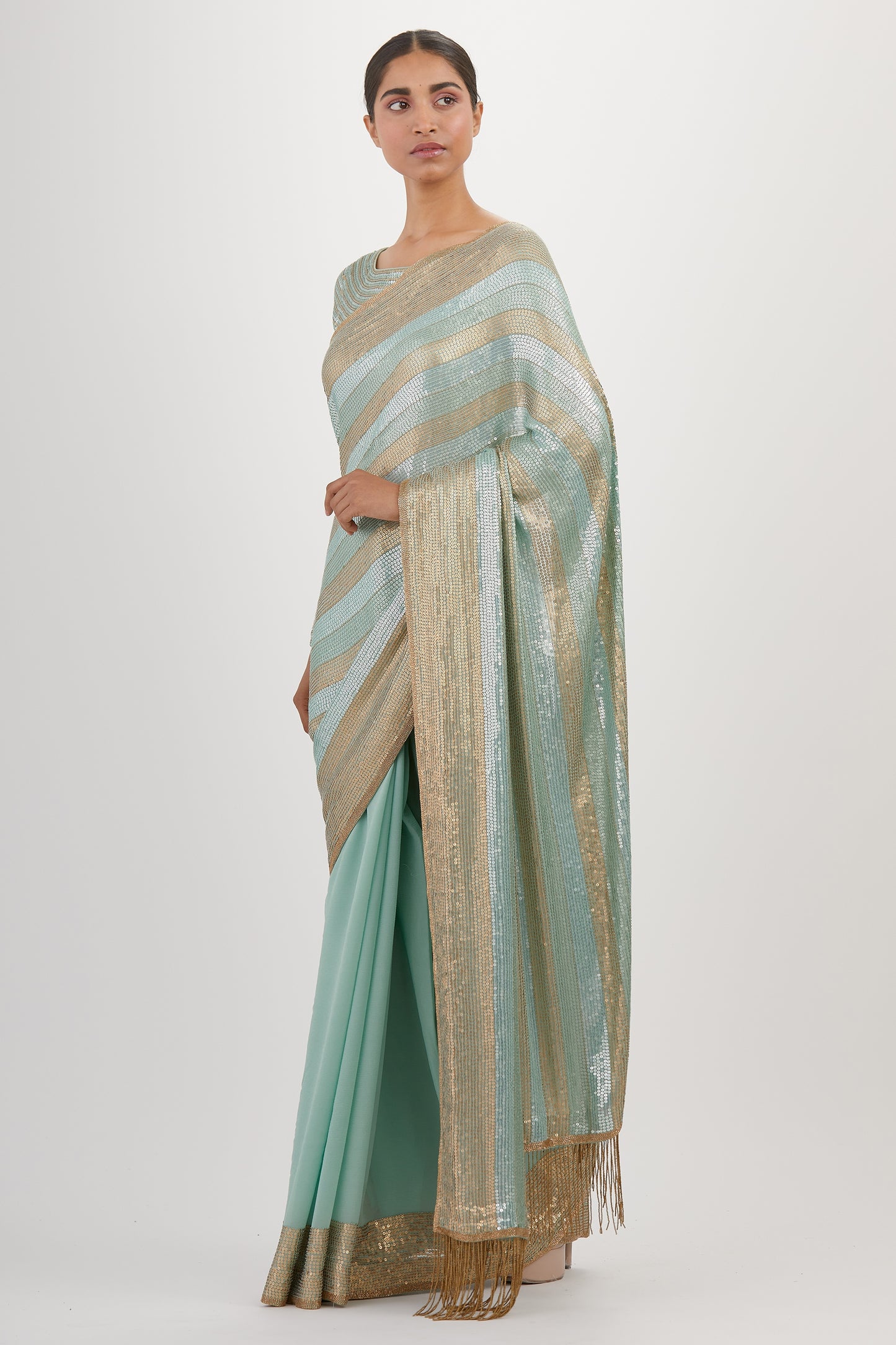 Sari Set in Sequin Embroidery