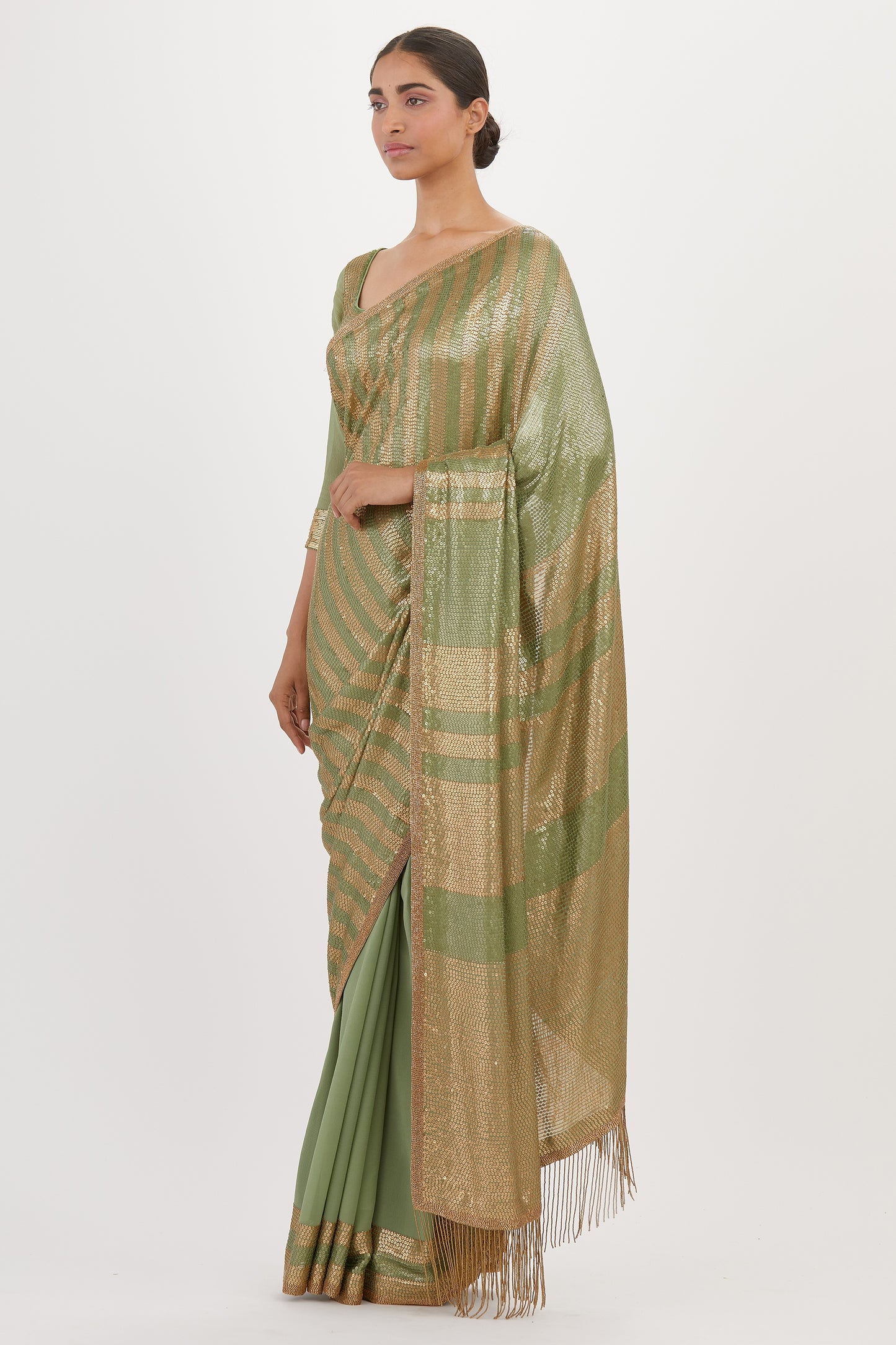 Sari Set in Sequin Embroidery