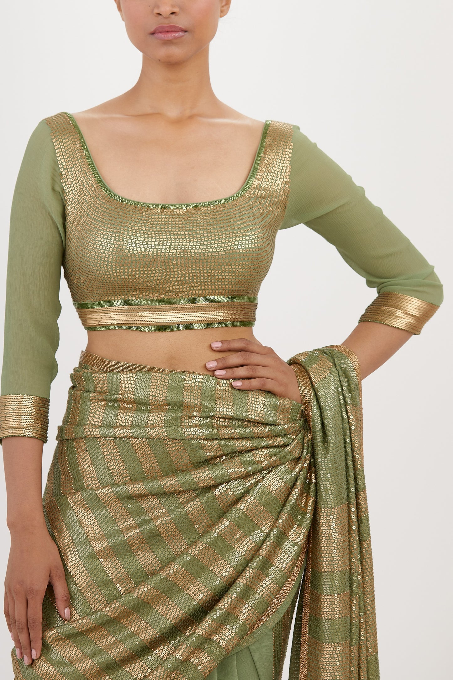 Sari Set in Sequin Embroidery