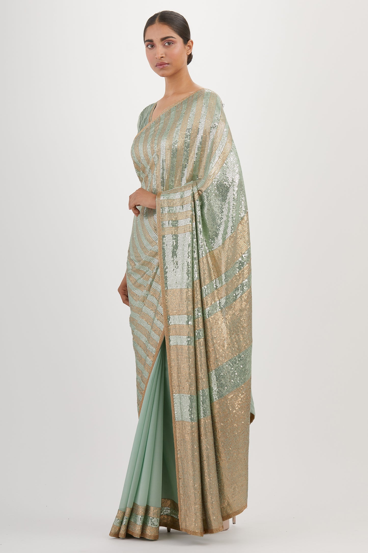 Sari Set in Sequin Embroidery