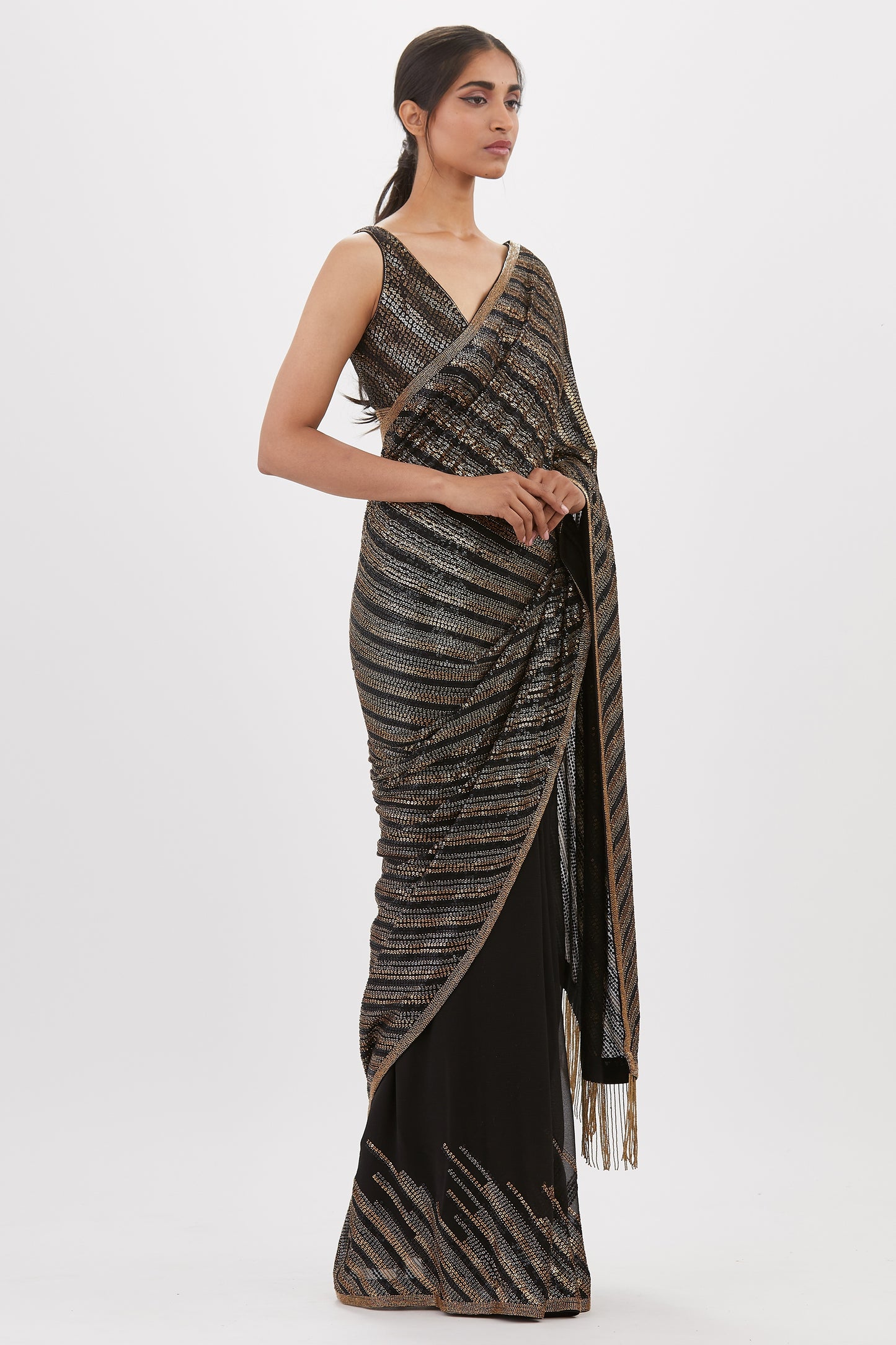 Sari Set in Sequin Embroidery
