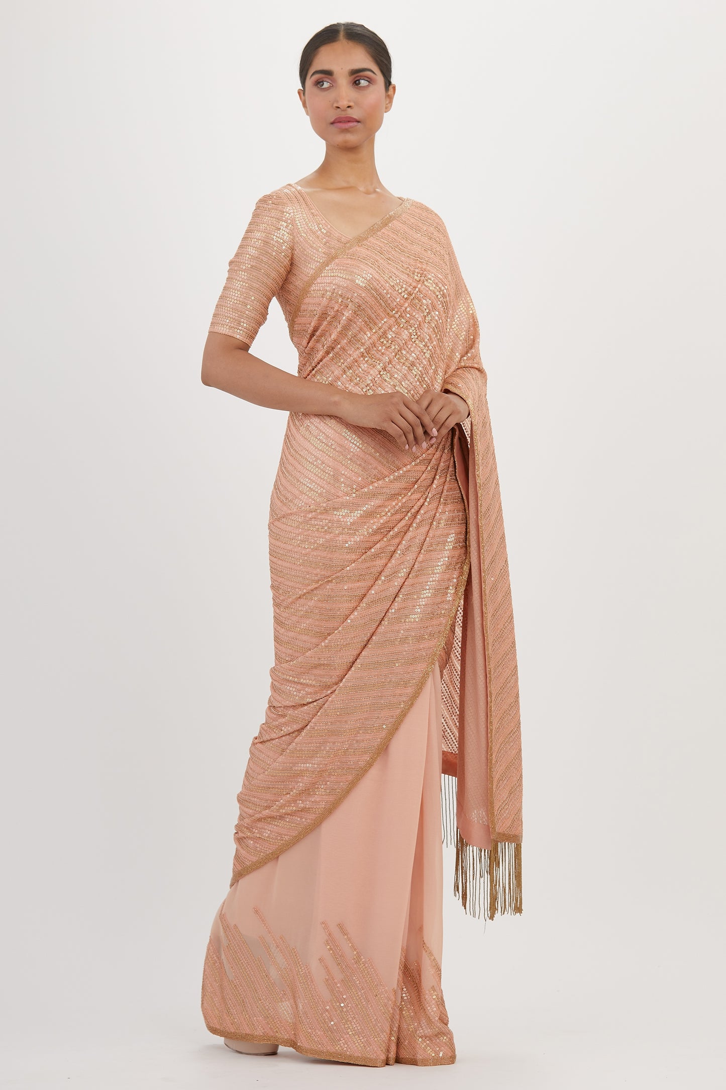 Sari Set in Sequin Embroidery